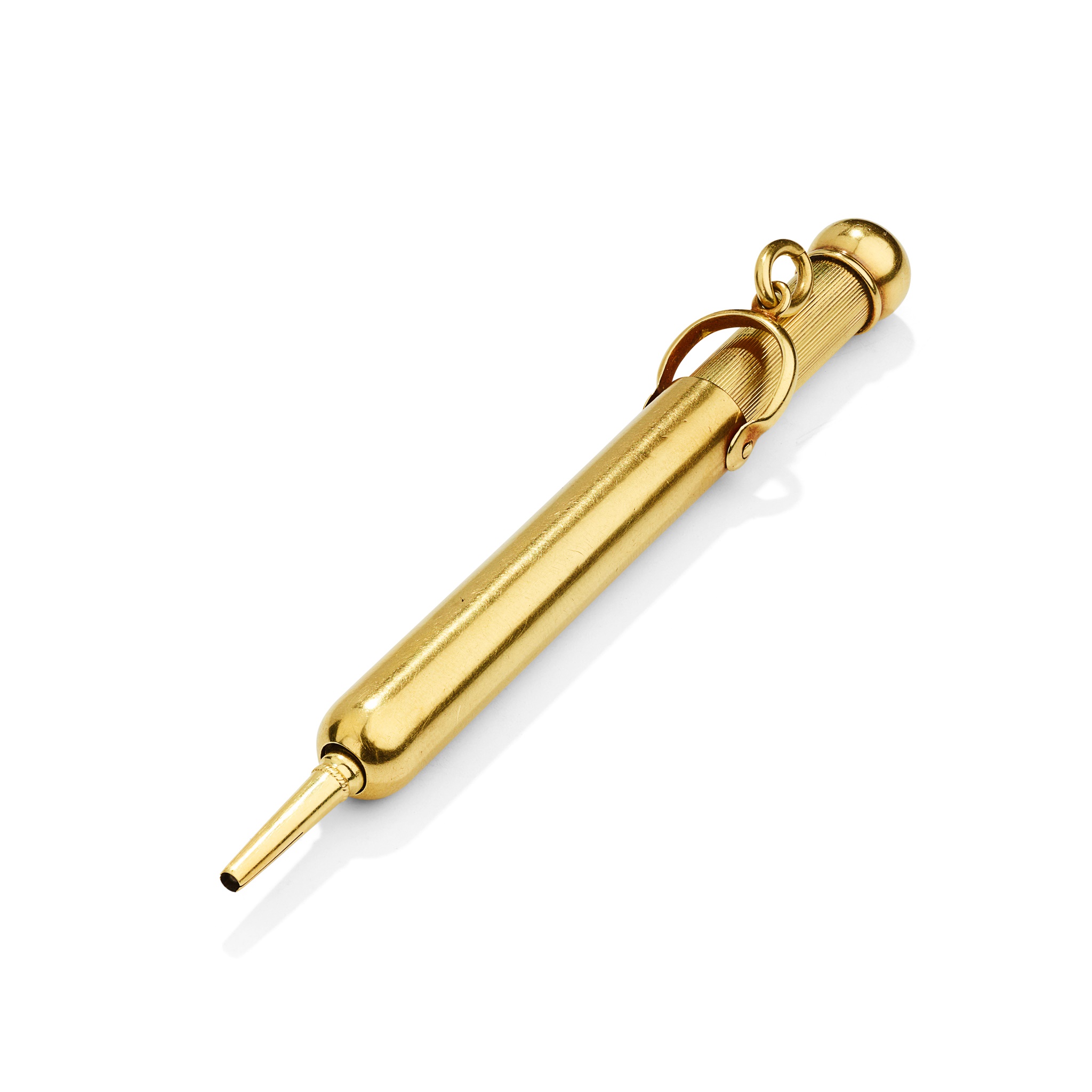 Tiffany & Co.: A 14ct gold pencil pendant, circa 1940