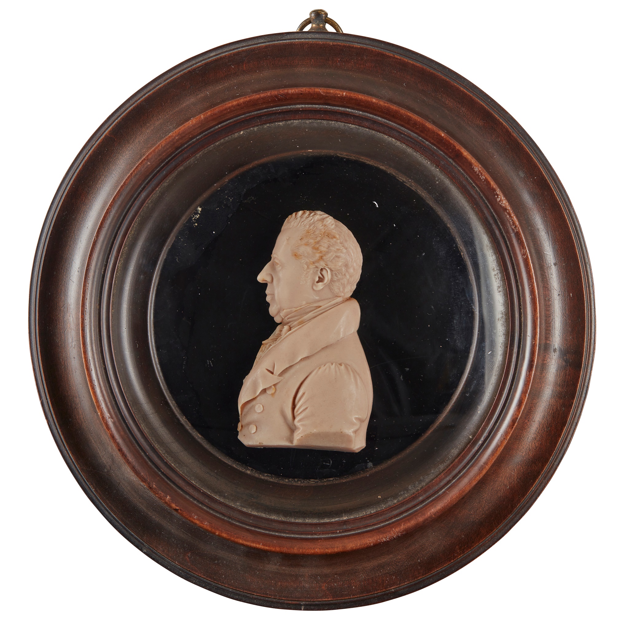 WAX PORTRAIT RELIEF OF A GENTLEMAN, BY JACOB HAGBOLT (1775 - 1849)