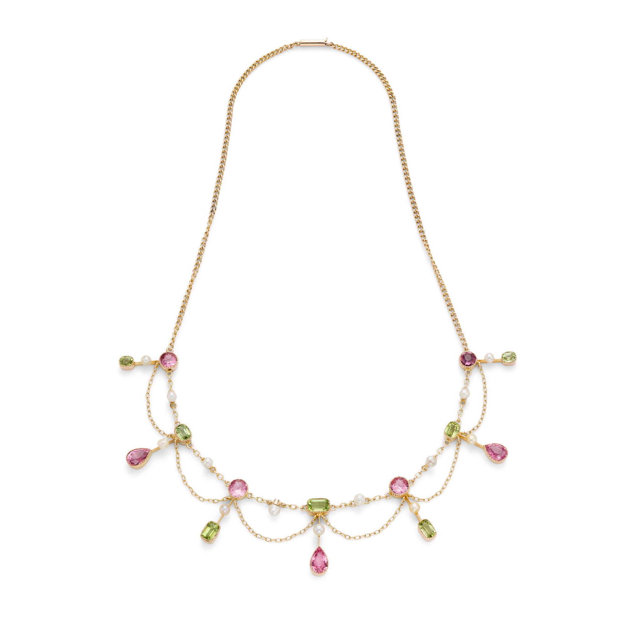 An Edwardian multi-gem necklace