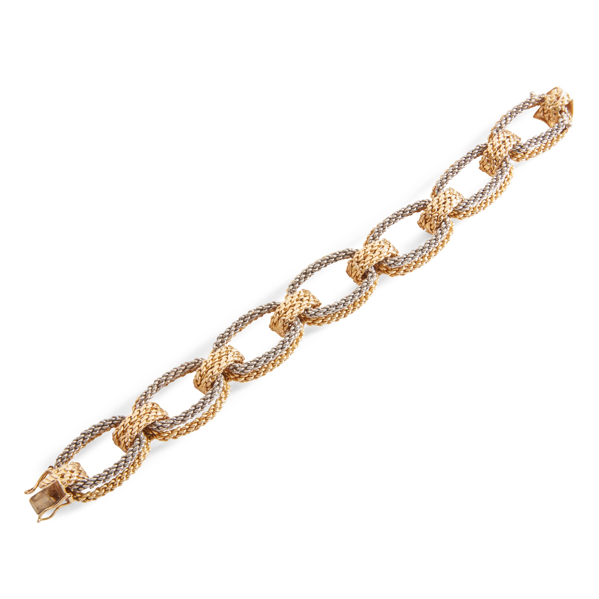 A mid-20th century bi-coloured bracelet
