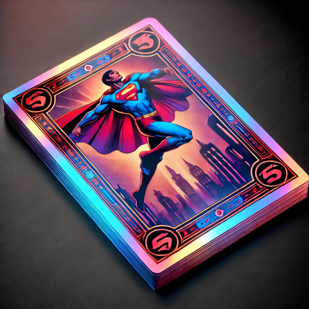 Retro Comic Hero Hologram Card – Limited Insert