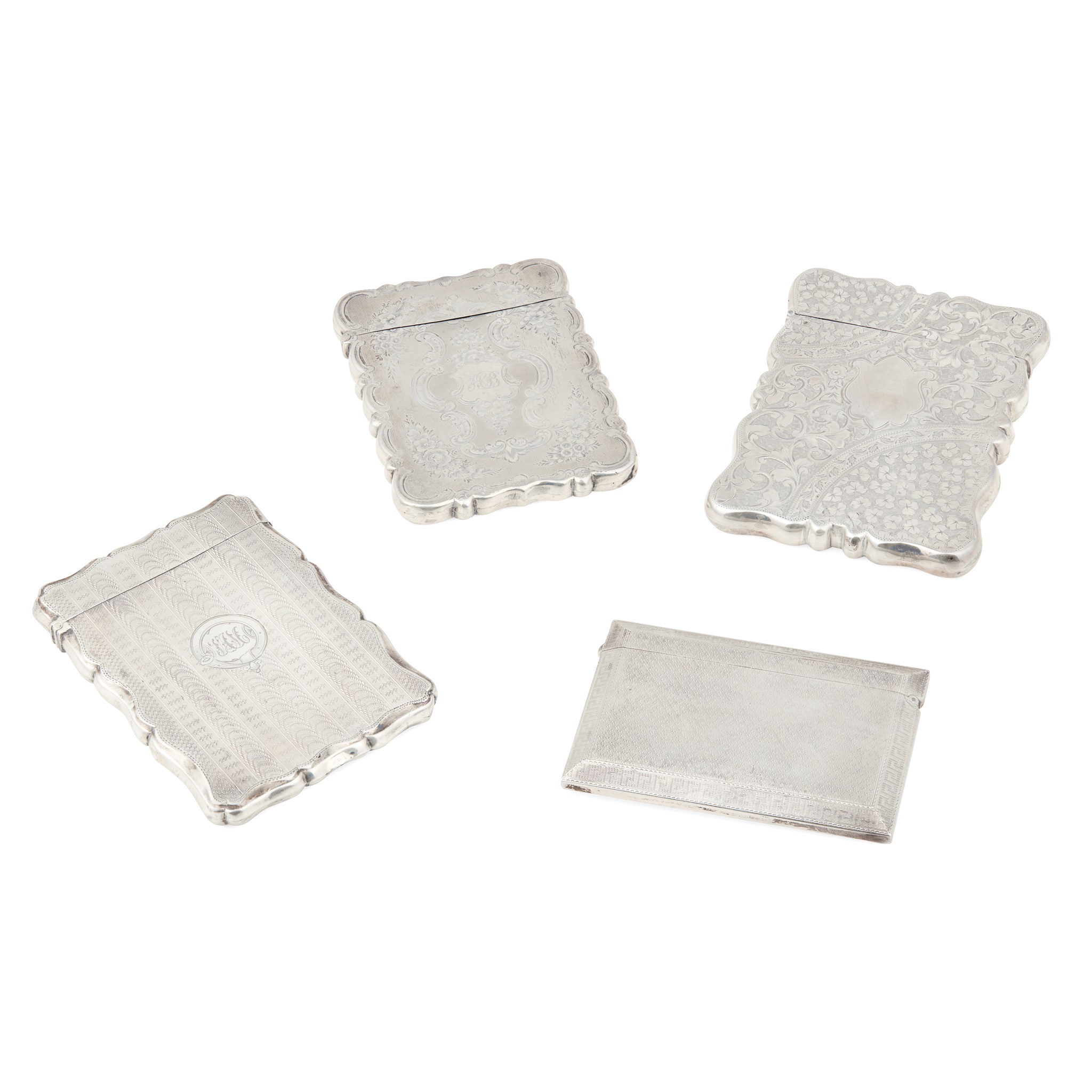 A collection of three Victorian card cases