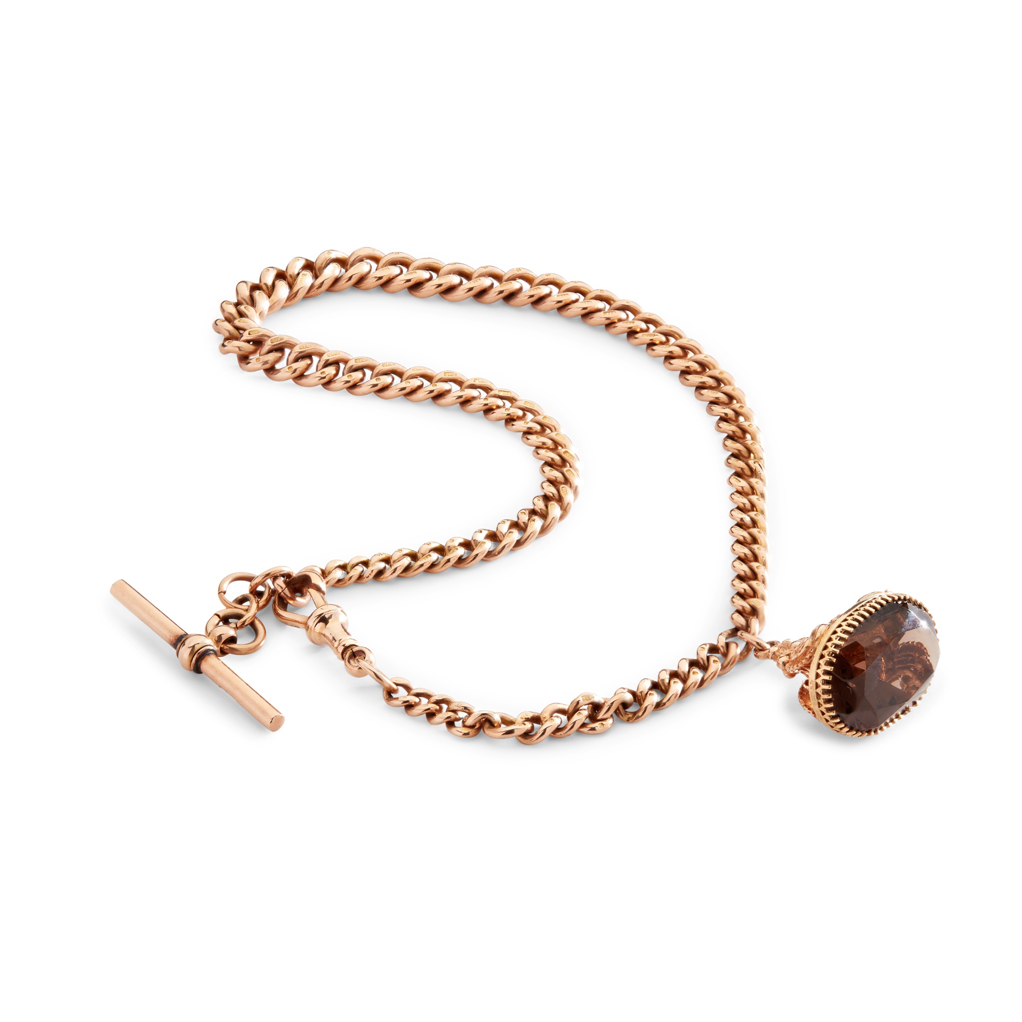 A 9ct gold Albert chain