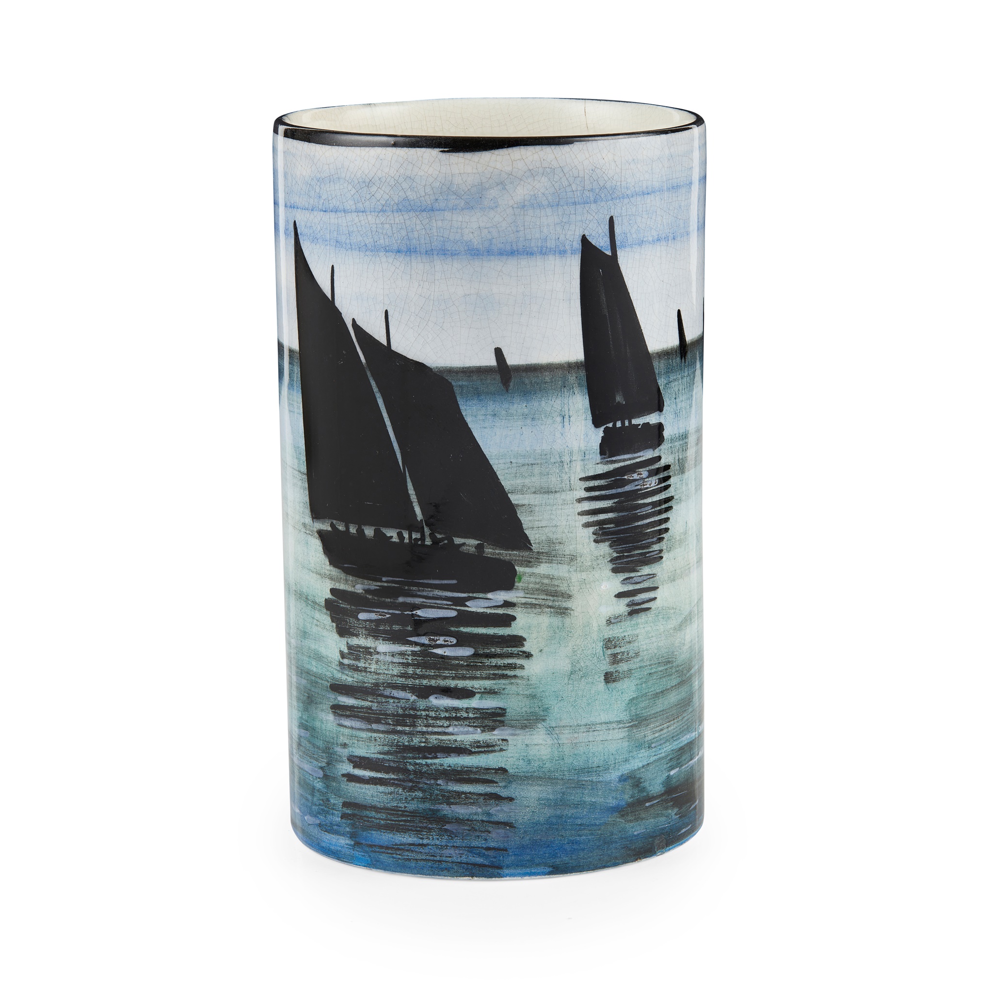 A WEMYSS WARE CYLINDRICAL VASE