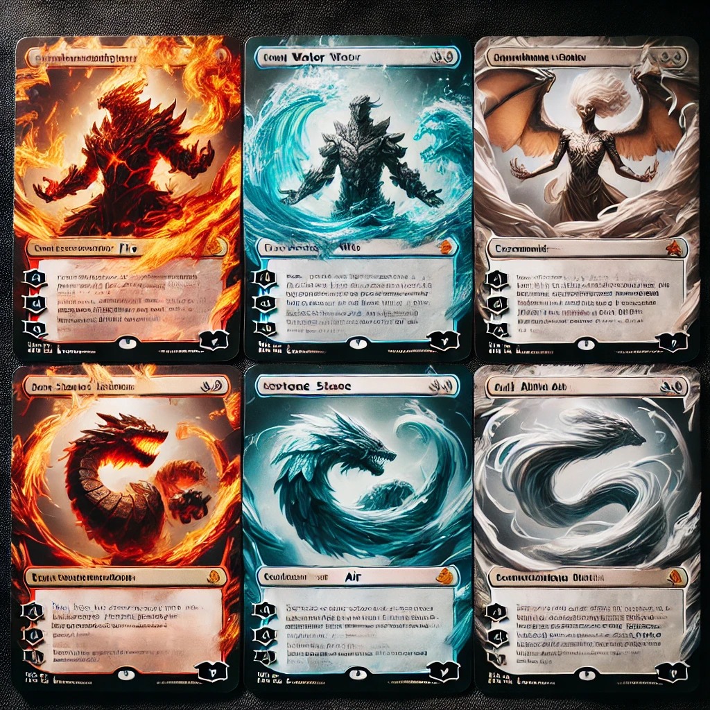 Elemental Quartet – Set of 4 Mythic Foil Creatures
