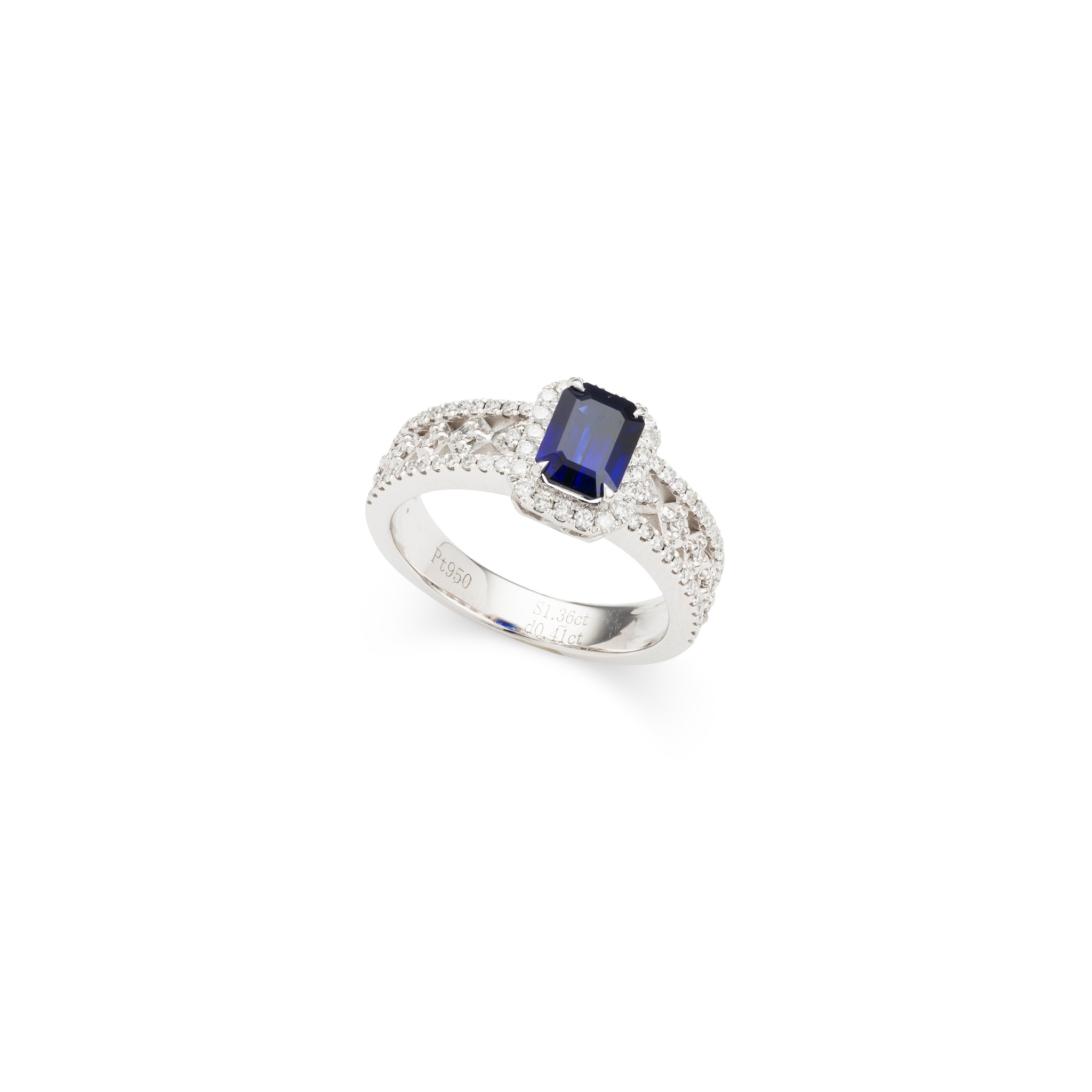 A sapphire and diamond ring