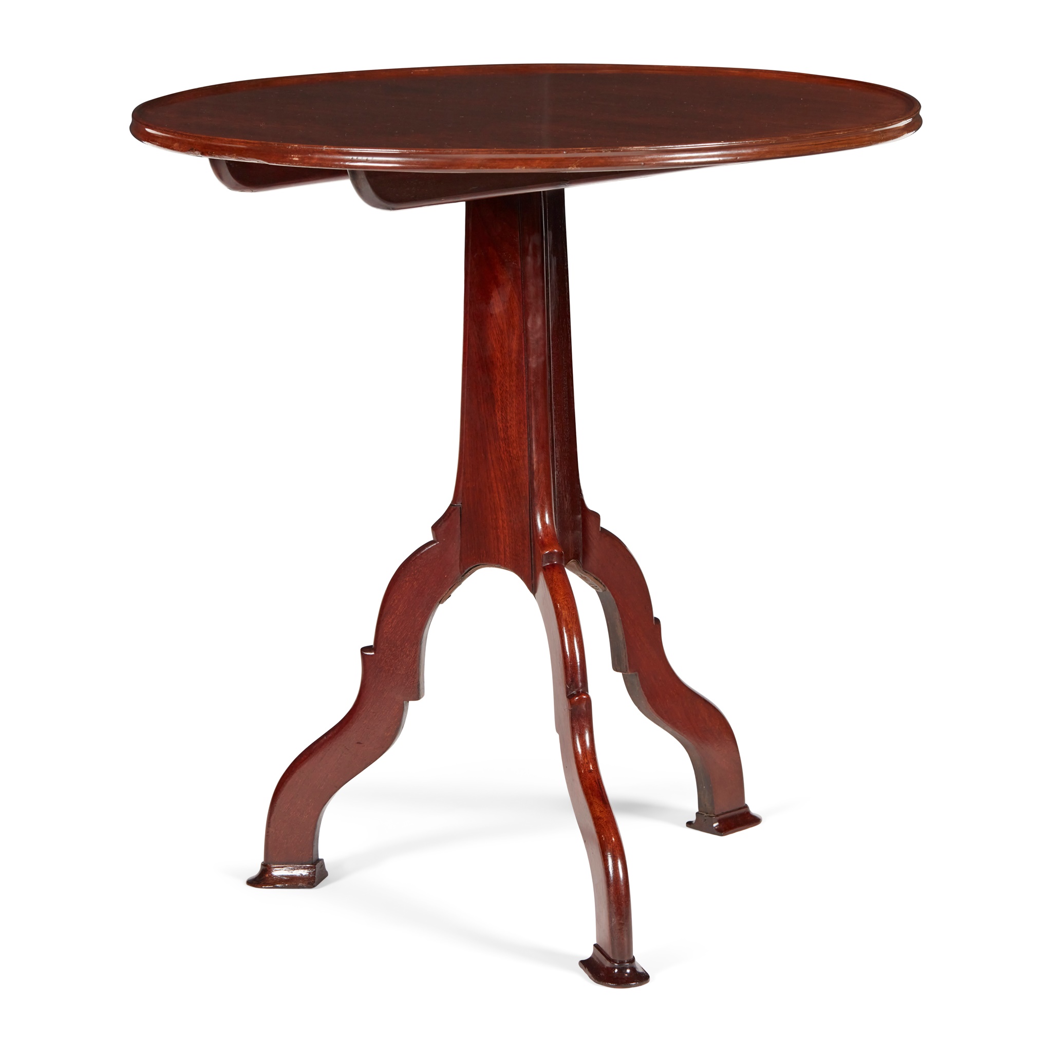 GEORGE III MAHOGANY TRIPOD TEA TABLE, PROBABLY IRISH