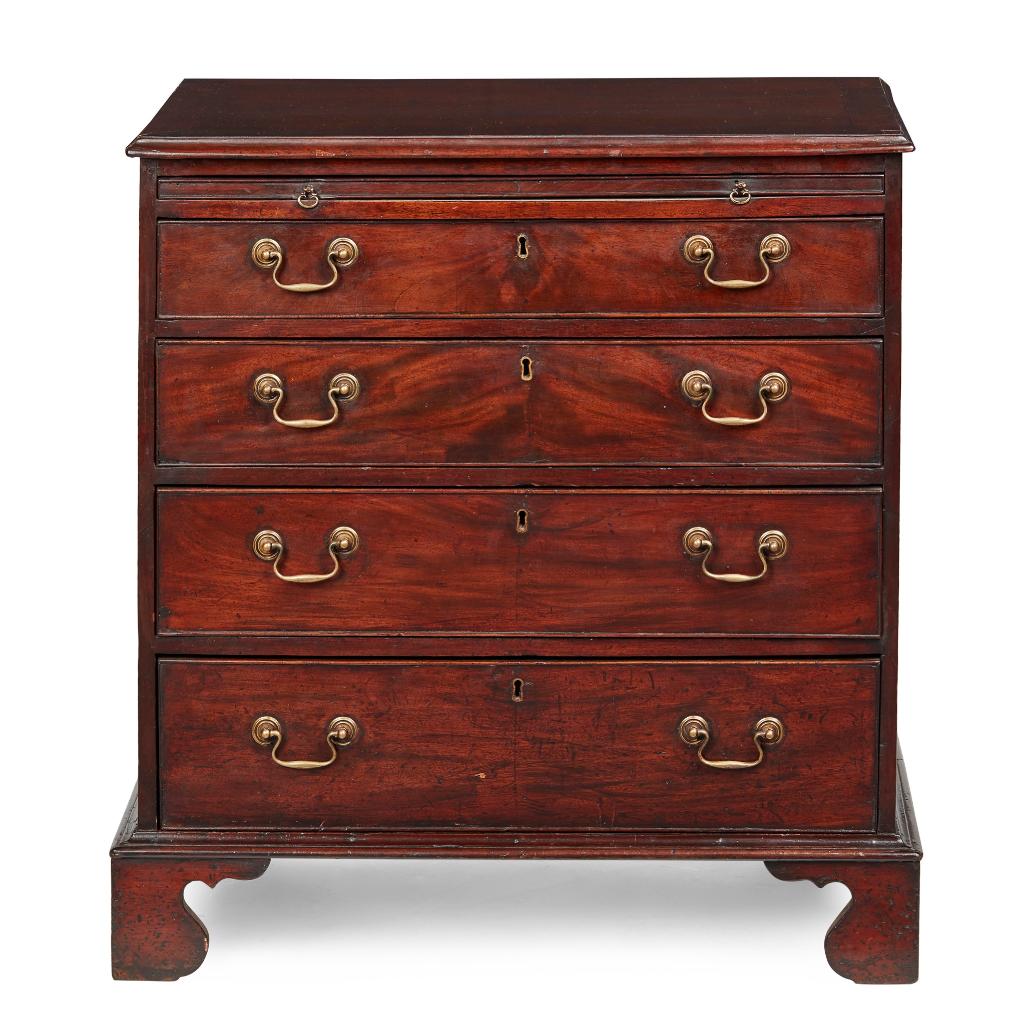 GEORGE III MAHOGANY BACHELOR'S CHEST OF DRAWERS