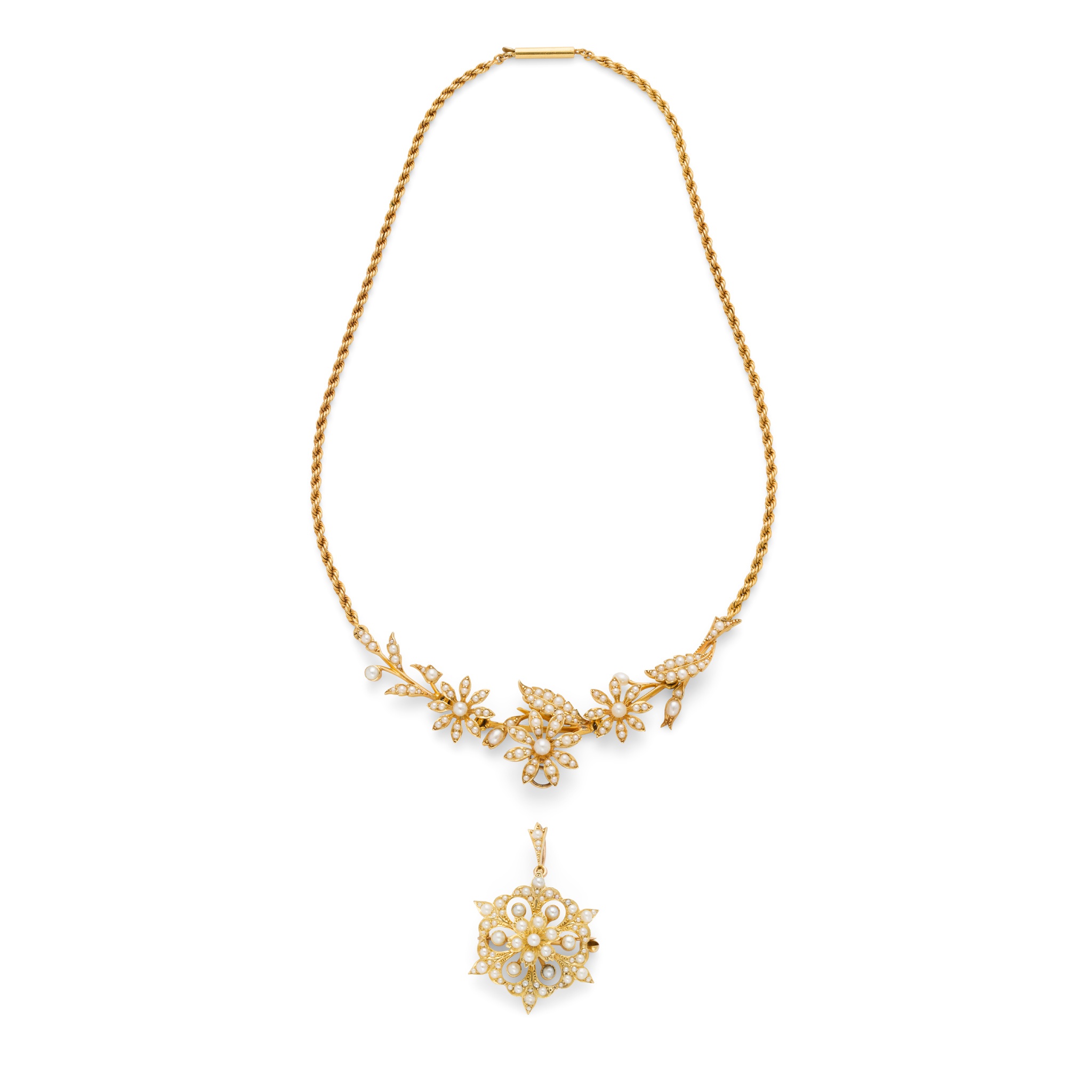 A late Victorian seed pearl necklace