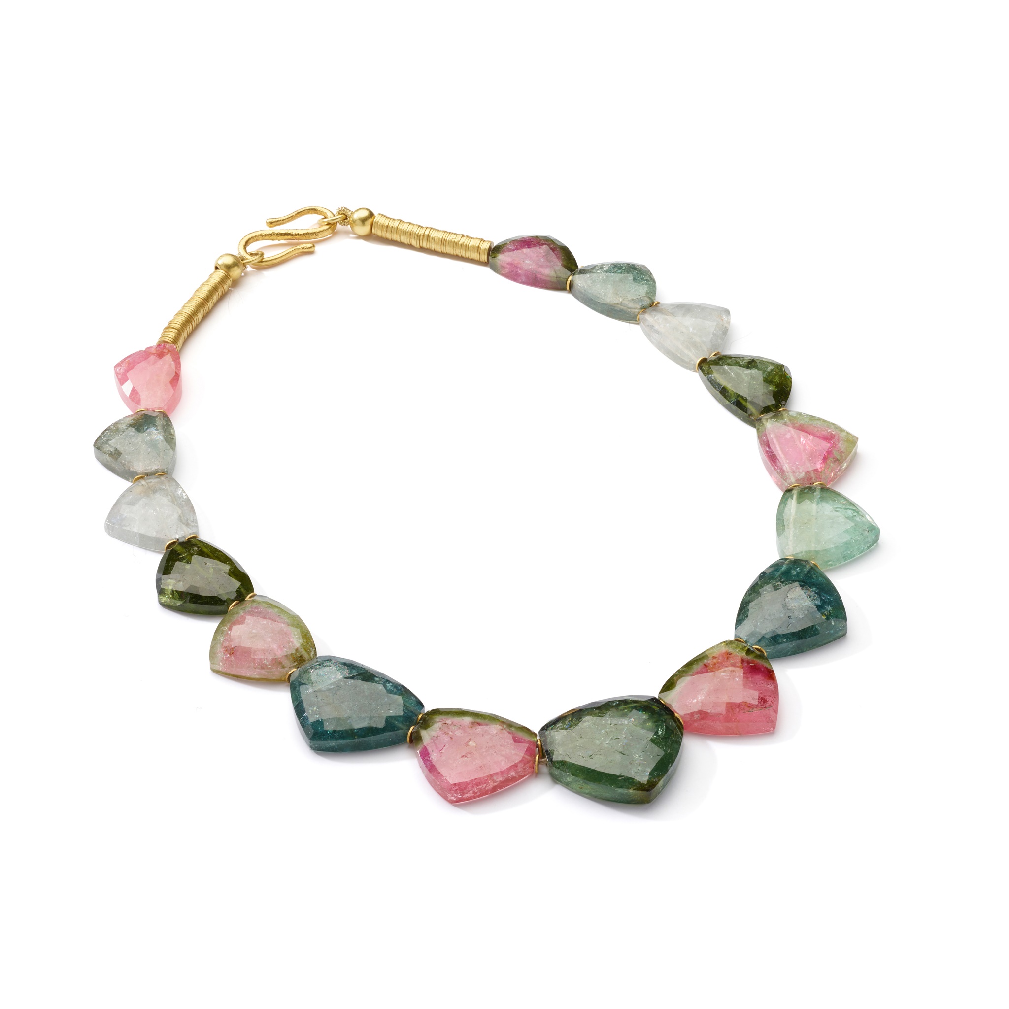 A tourmaline necklace