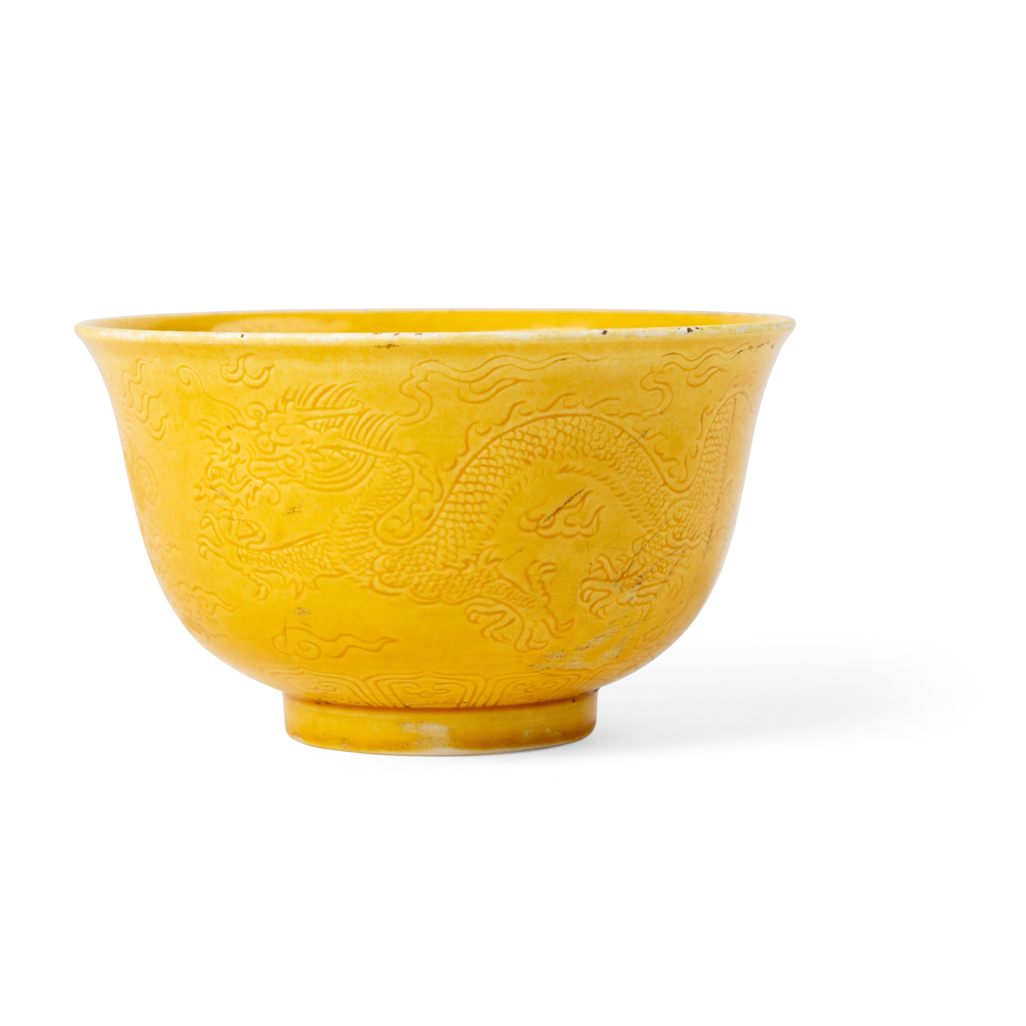 YELLOW-GLAZED 'DRAGON' CUP