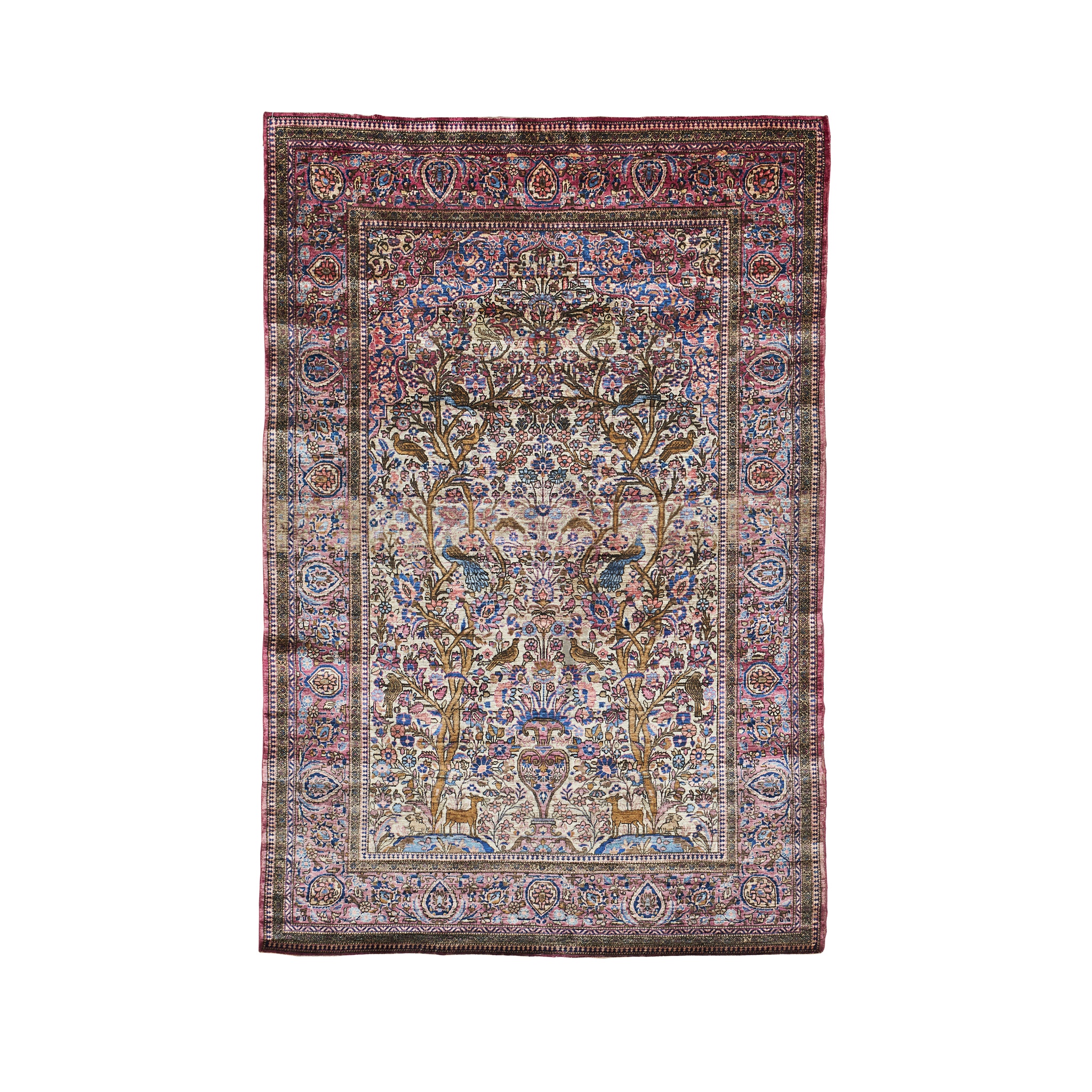 KASHAN SILK PRAYER RUG