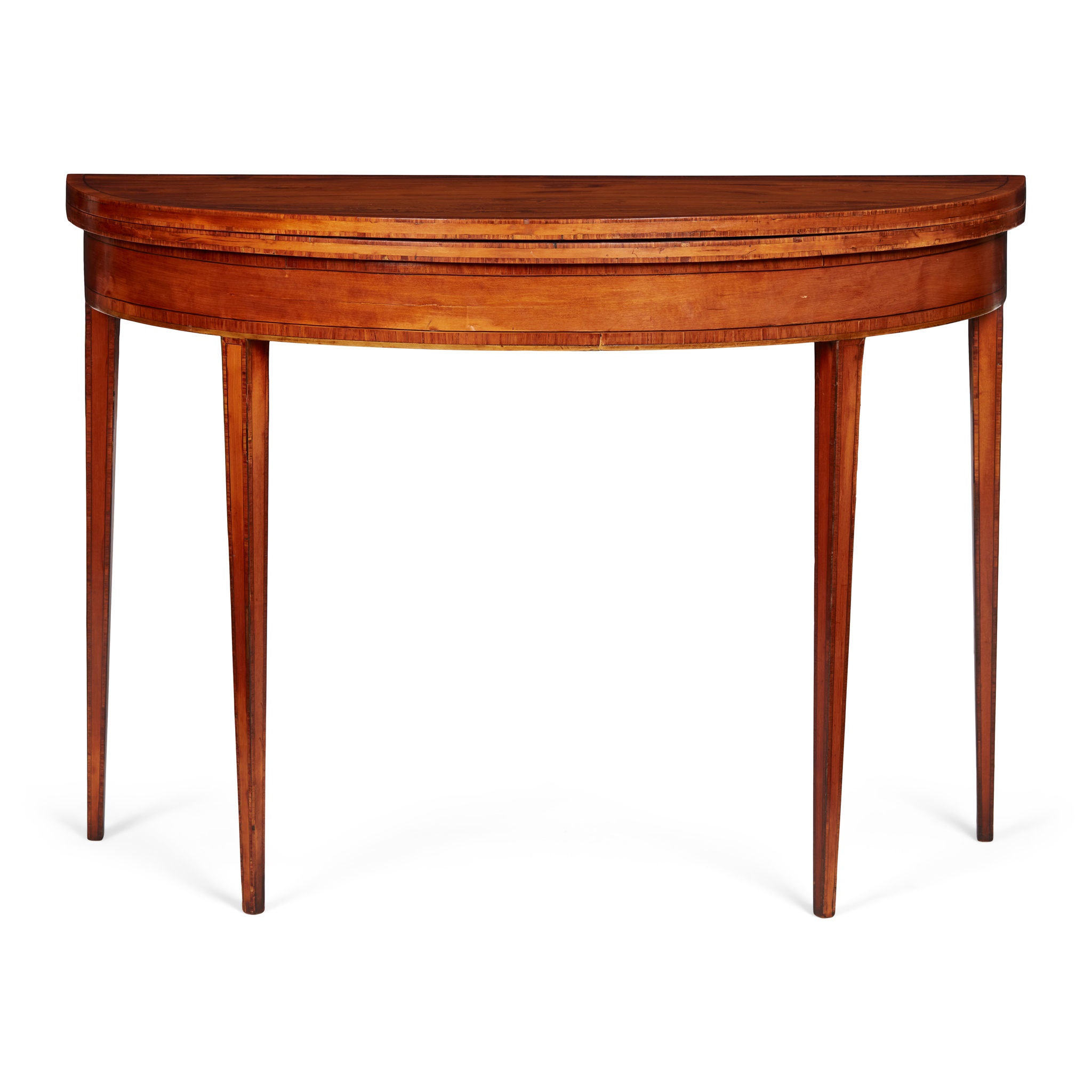 GEORGE III SATINWOOD CARD TABLE