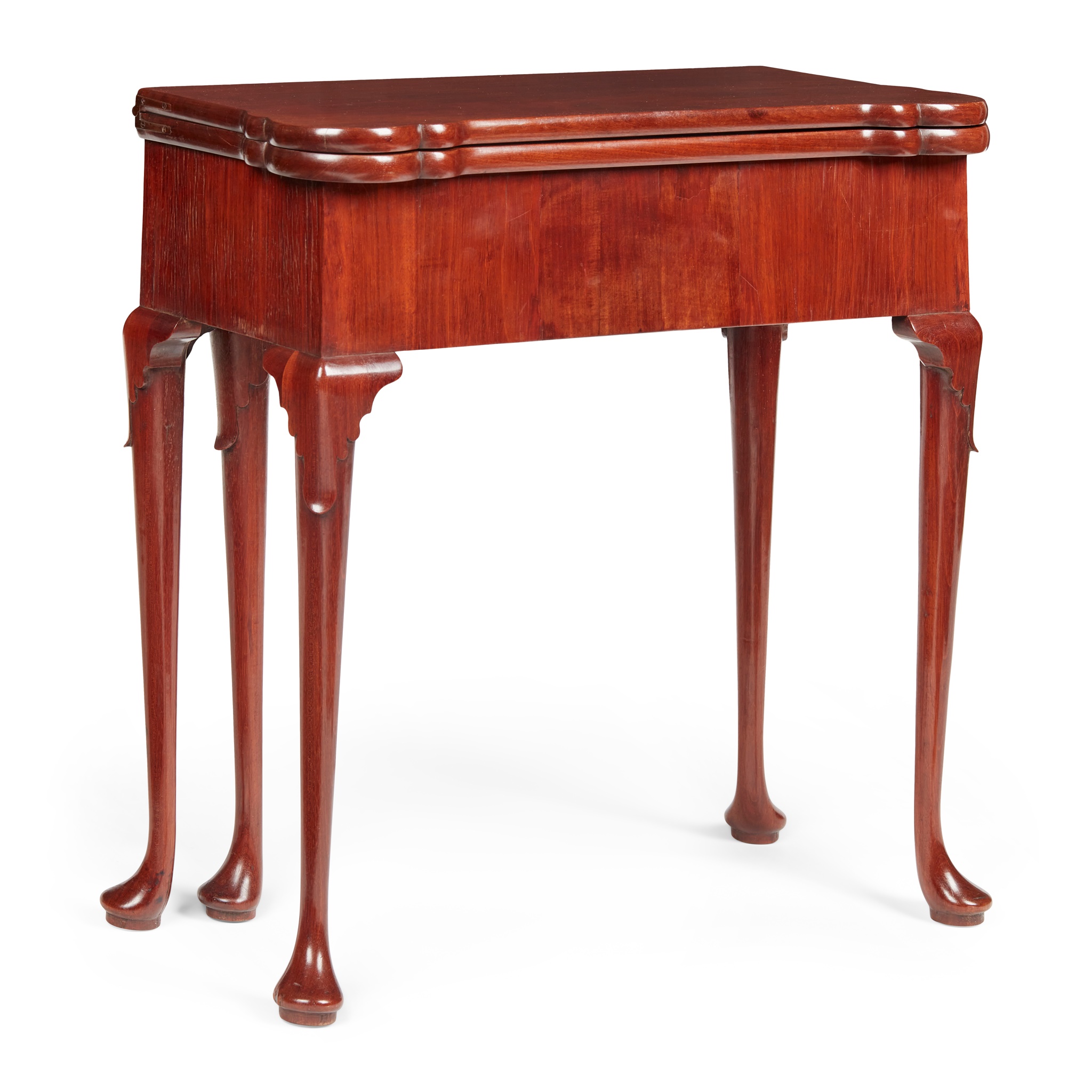 GEORGE II RED WALNUT TEA TABLE