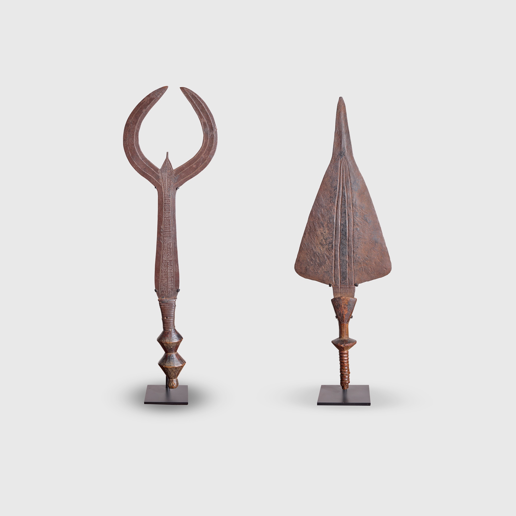 PAIR OF CONGOLESE CURRENCY KNIVES