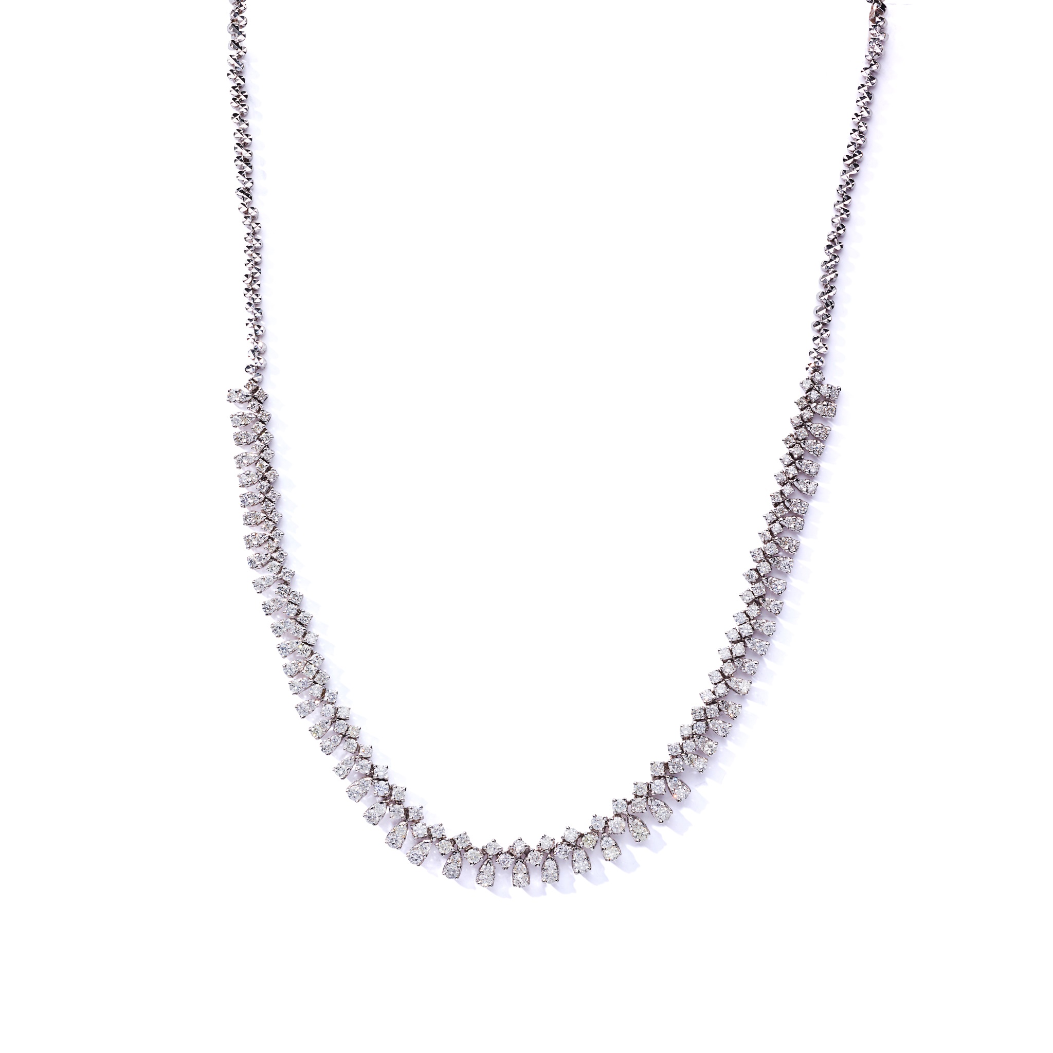 A diamond fringe necklace