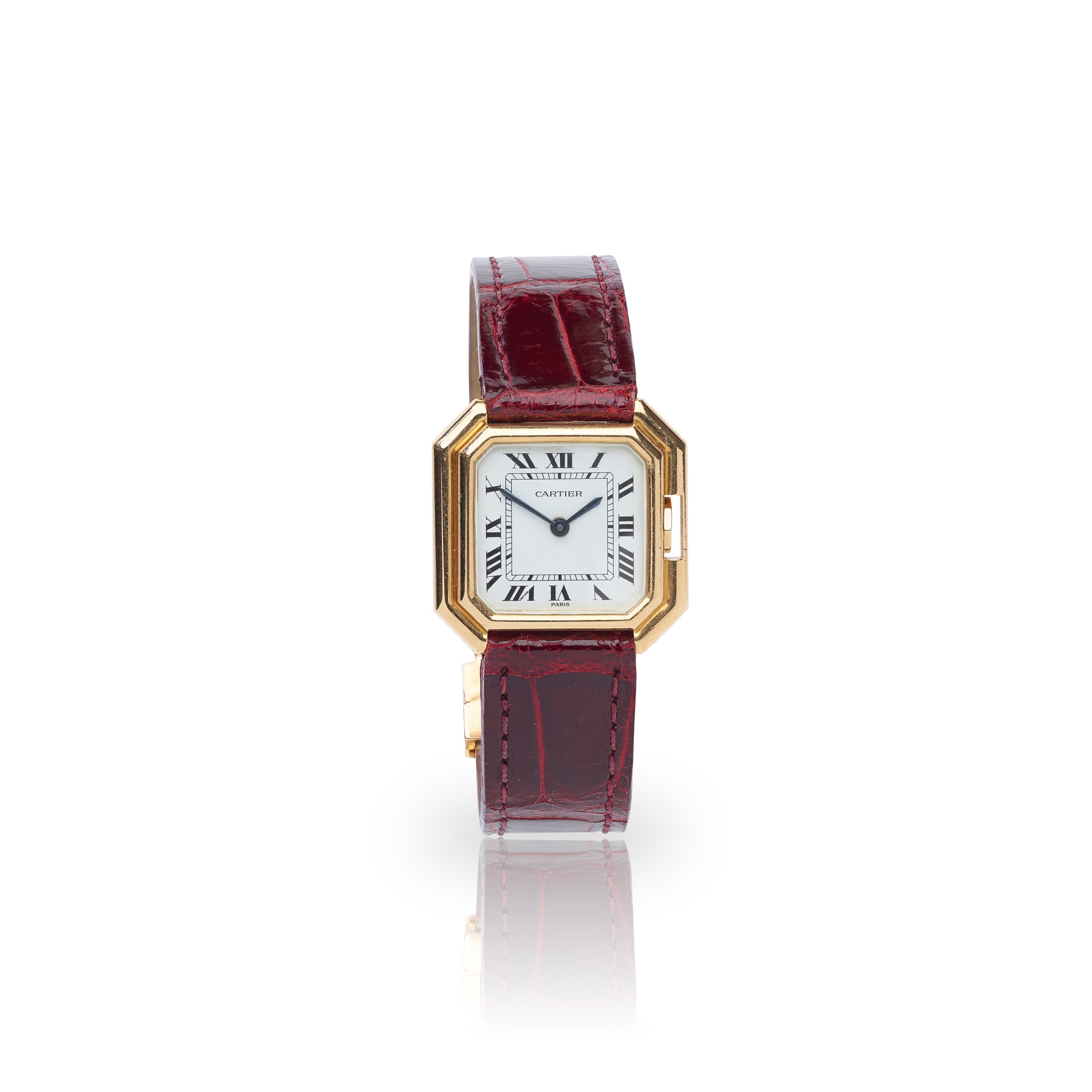 Cartier: an octagonal-cased wrist watch