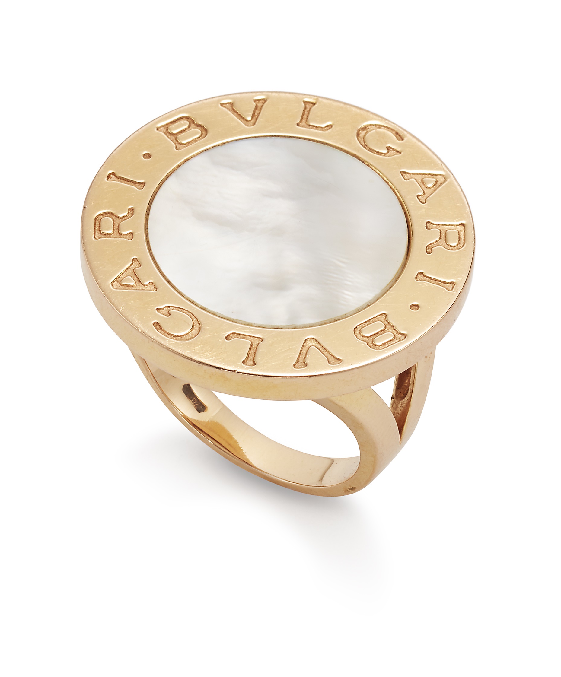 A mother-of-pearl ring, by Bulgari