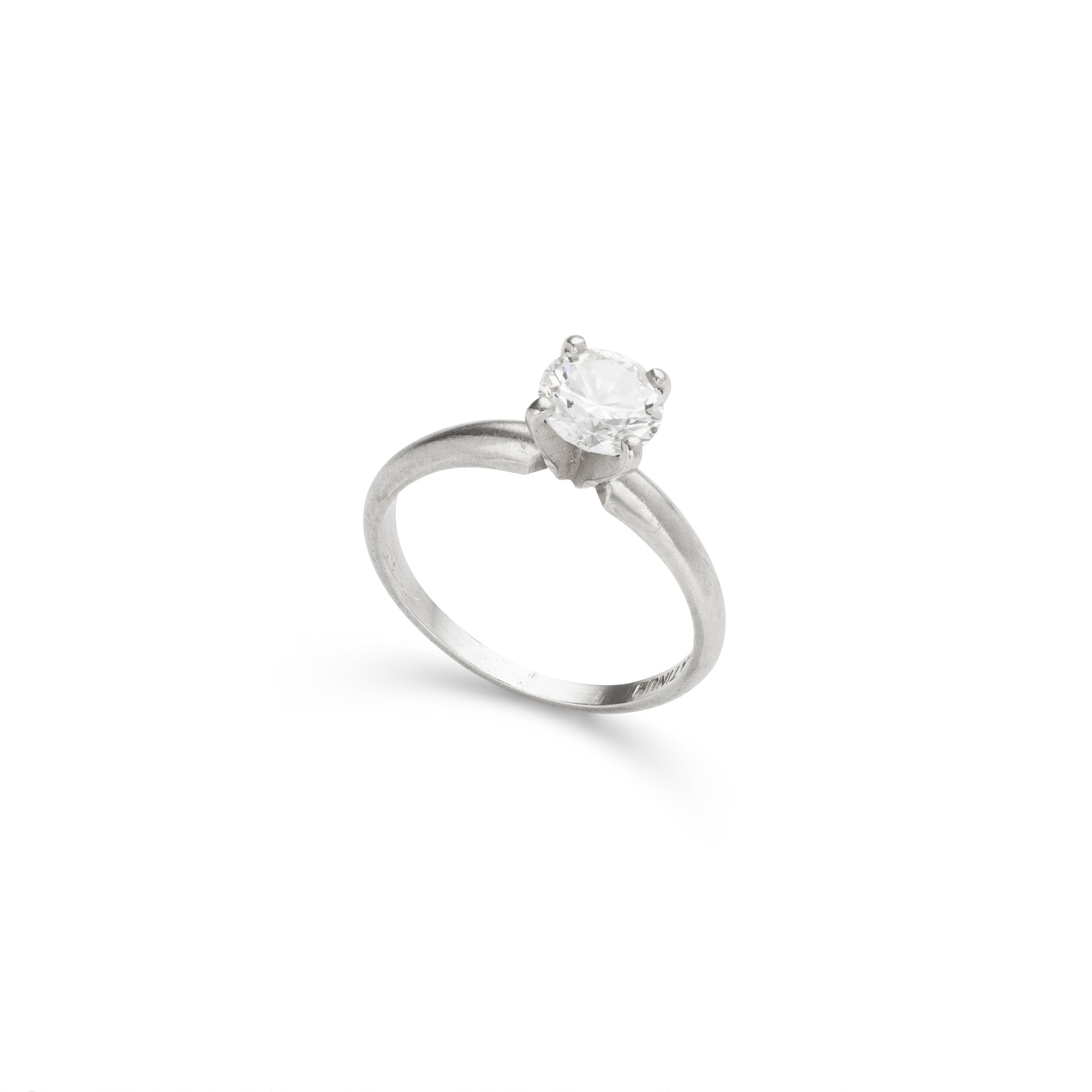 A diamond single-stone ring