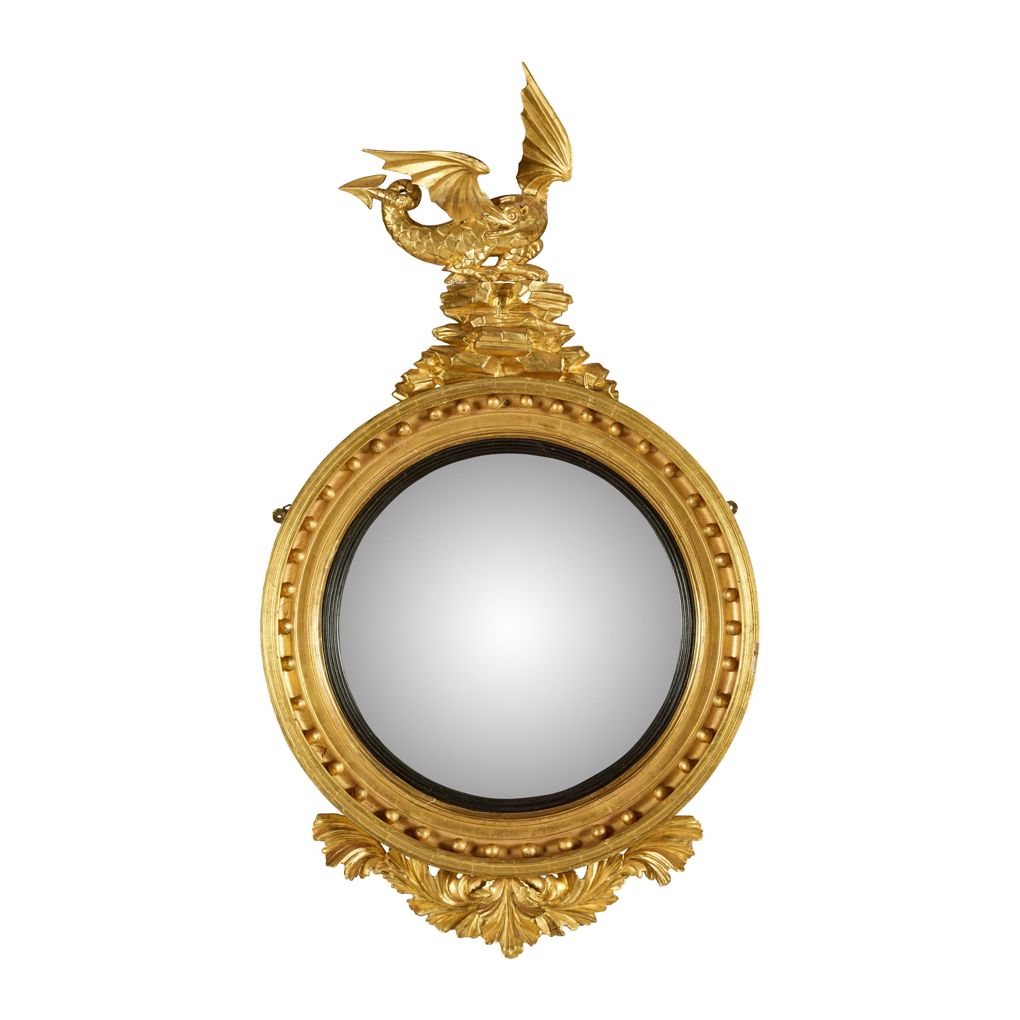 REGENCY GILTWOOD CONVEX MIRROR