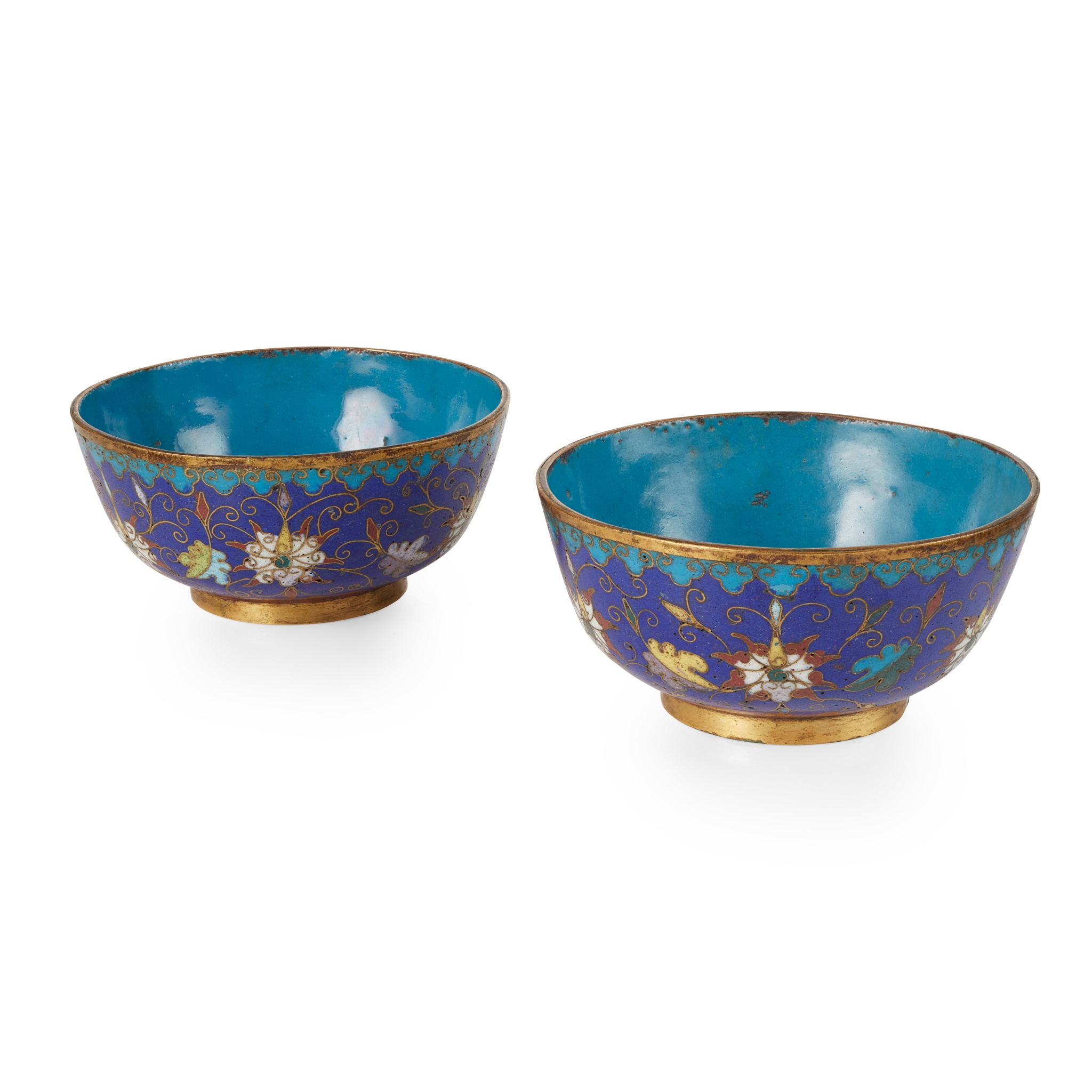 PAIR OF CLOISONNÉ ENAMEL BOWLS