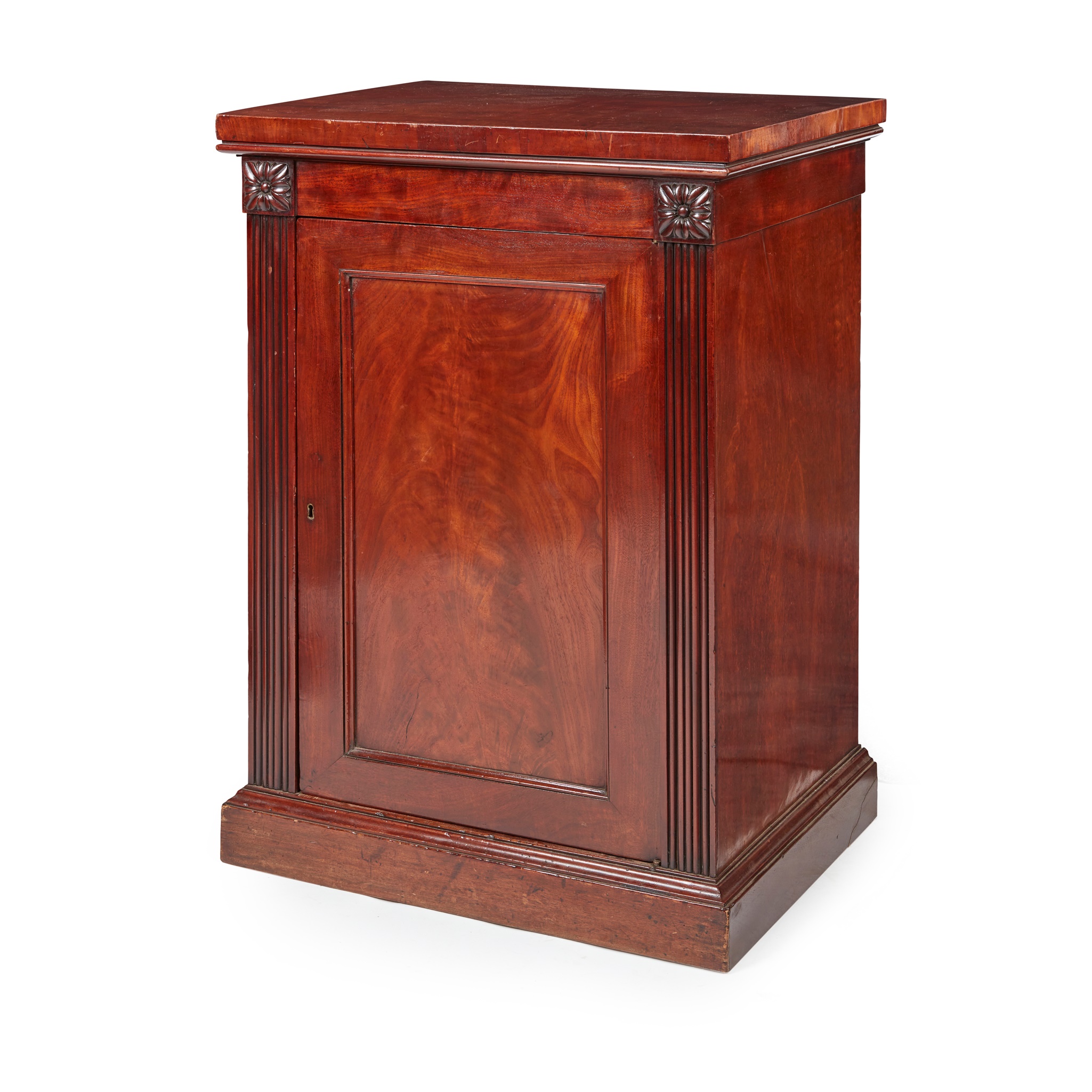 GEORGE III MAHOGANY PEDESTAL CUPBOARD