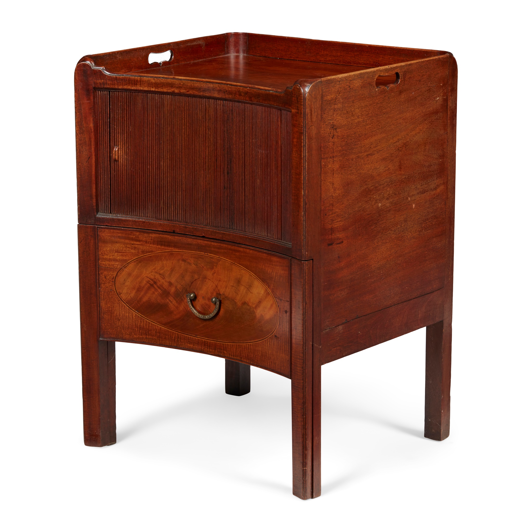 GEORGE III MAHOGANY BEDSIDE COMMODE