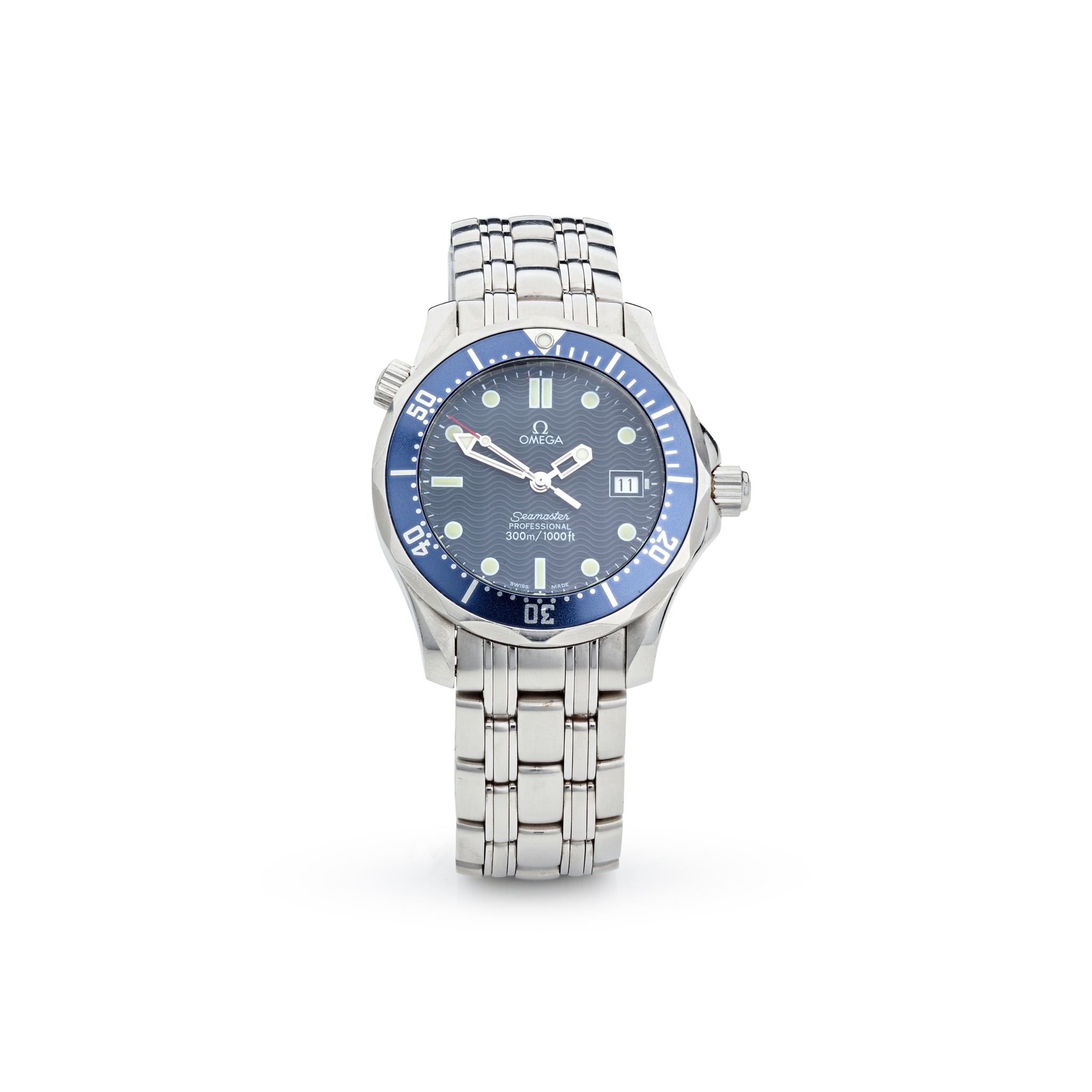 Omega: a steel wrist watch