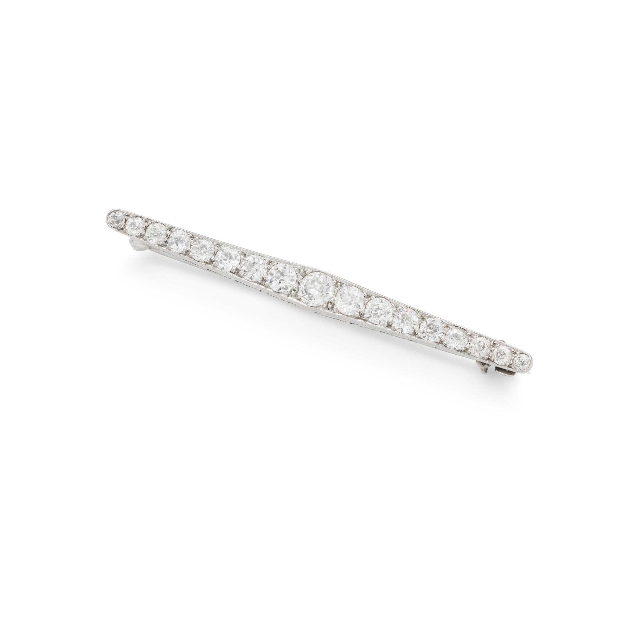 A diamond bar brooch