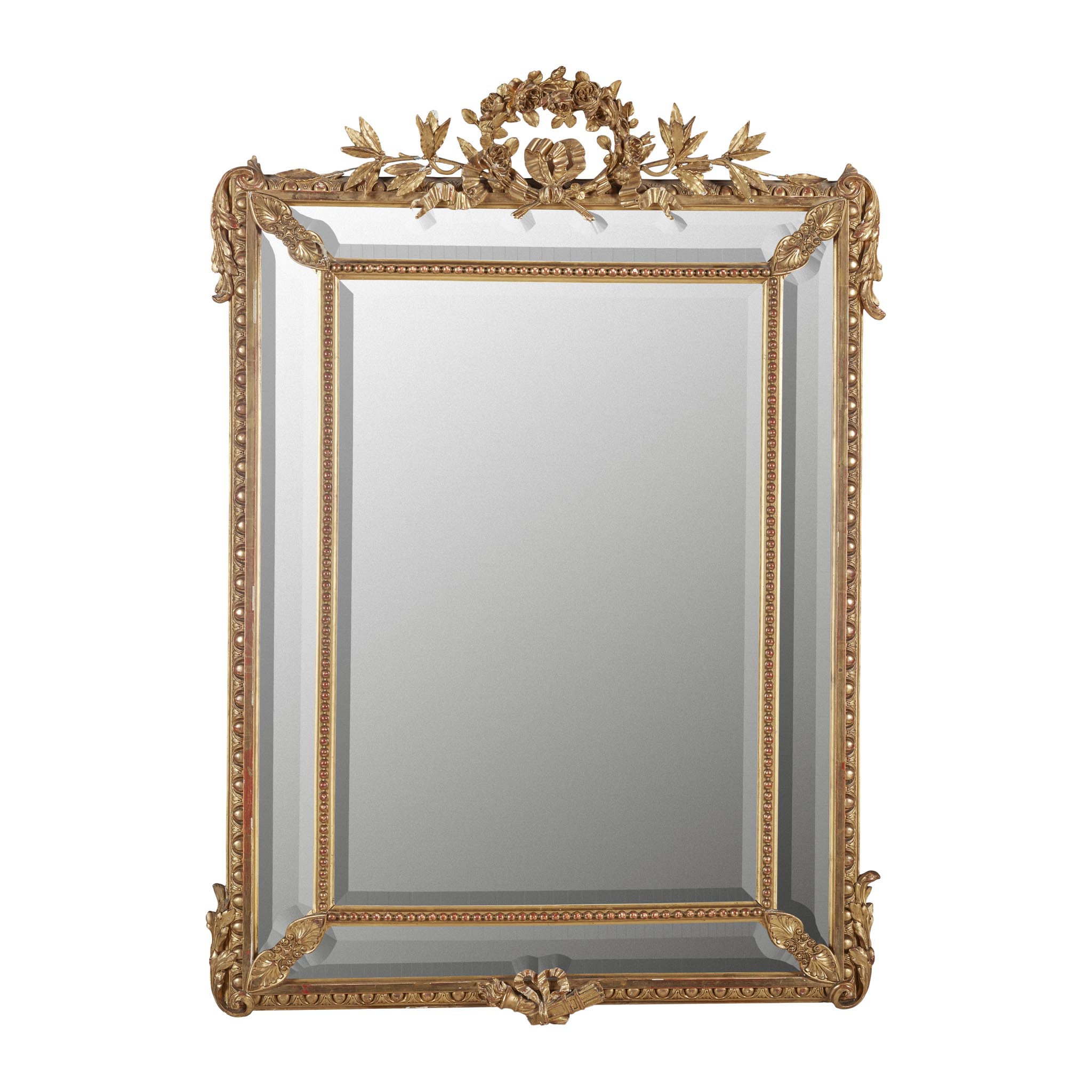 LOUIS LVI STYLE GILTWOOD MARGIN PLATE MIRROR