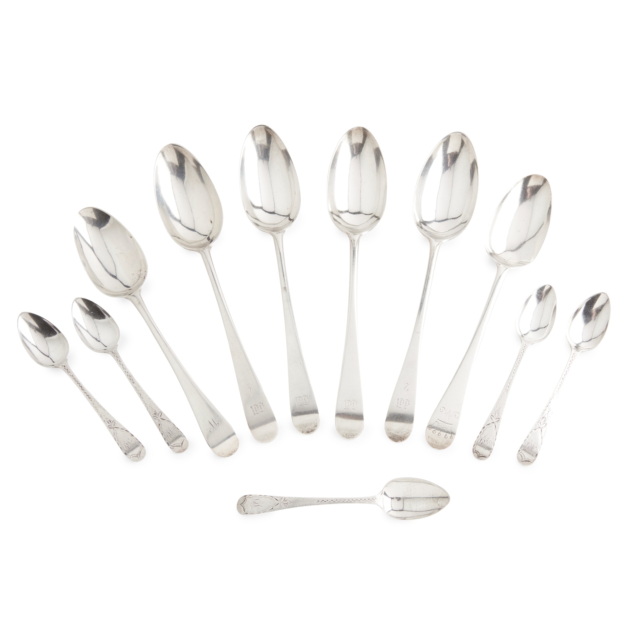 Glasgow - A set of four Scottish provincial tablespoons