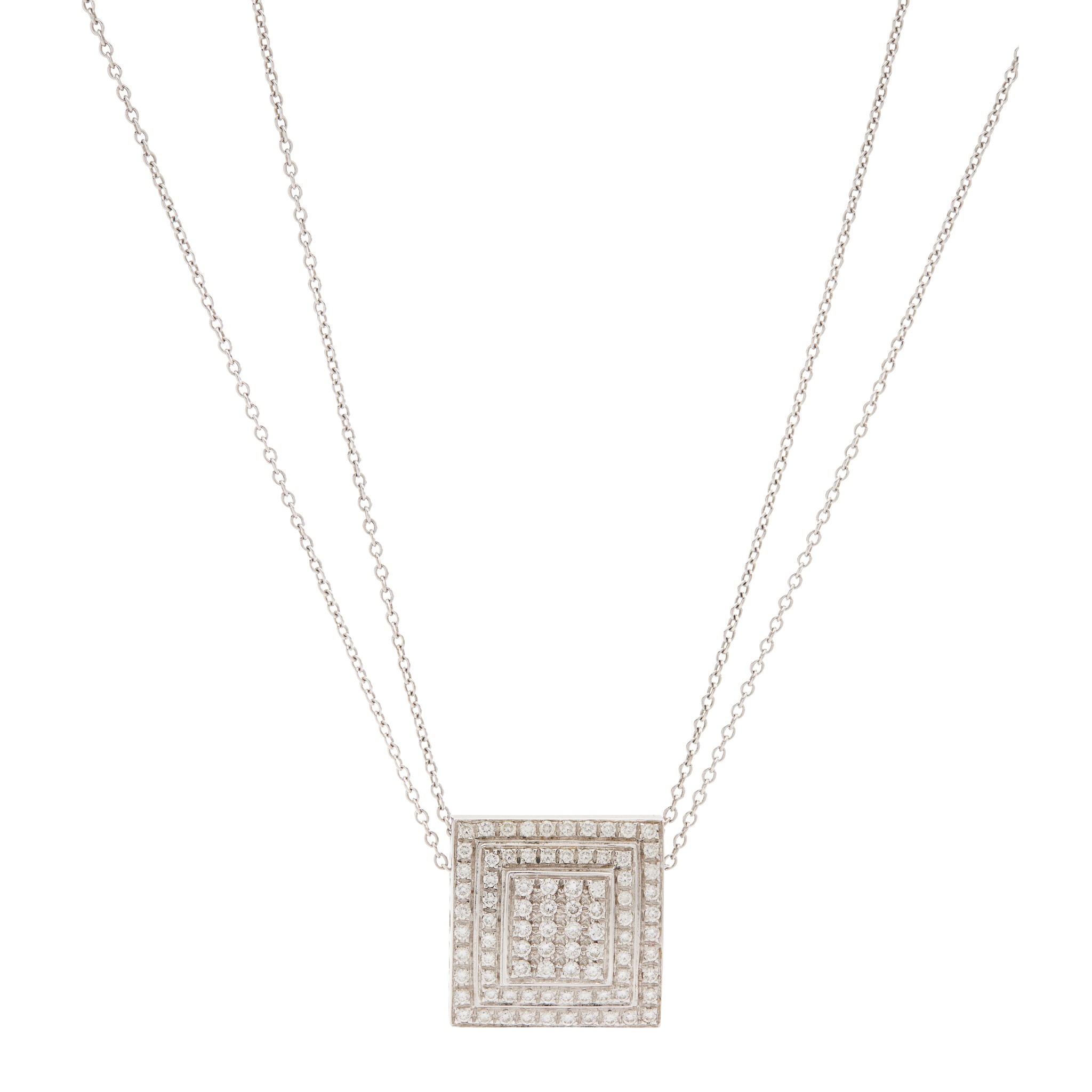 A diamond cluster pendant