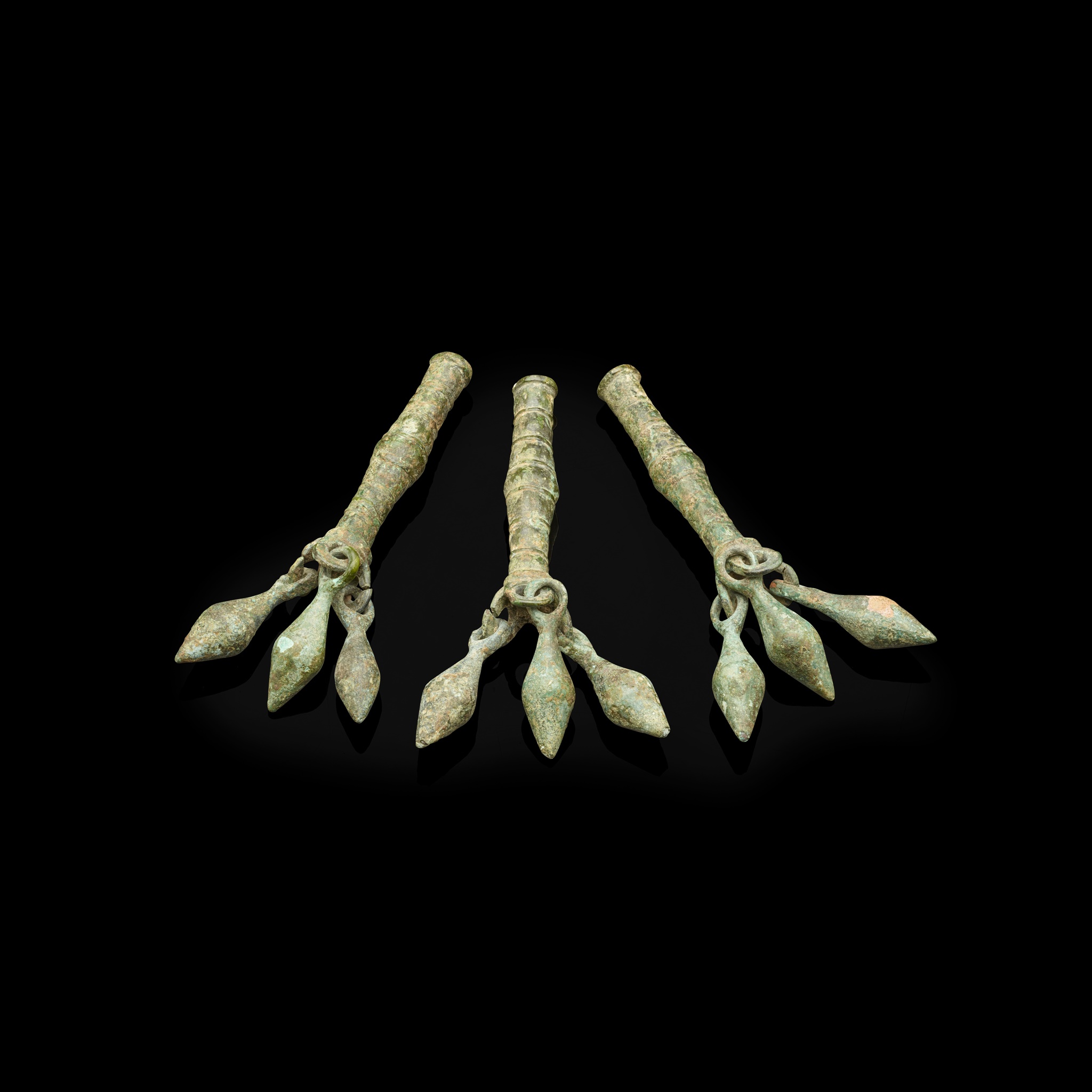 TRIO OF ETRUSCAN BRONZE PENDANTS