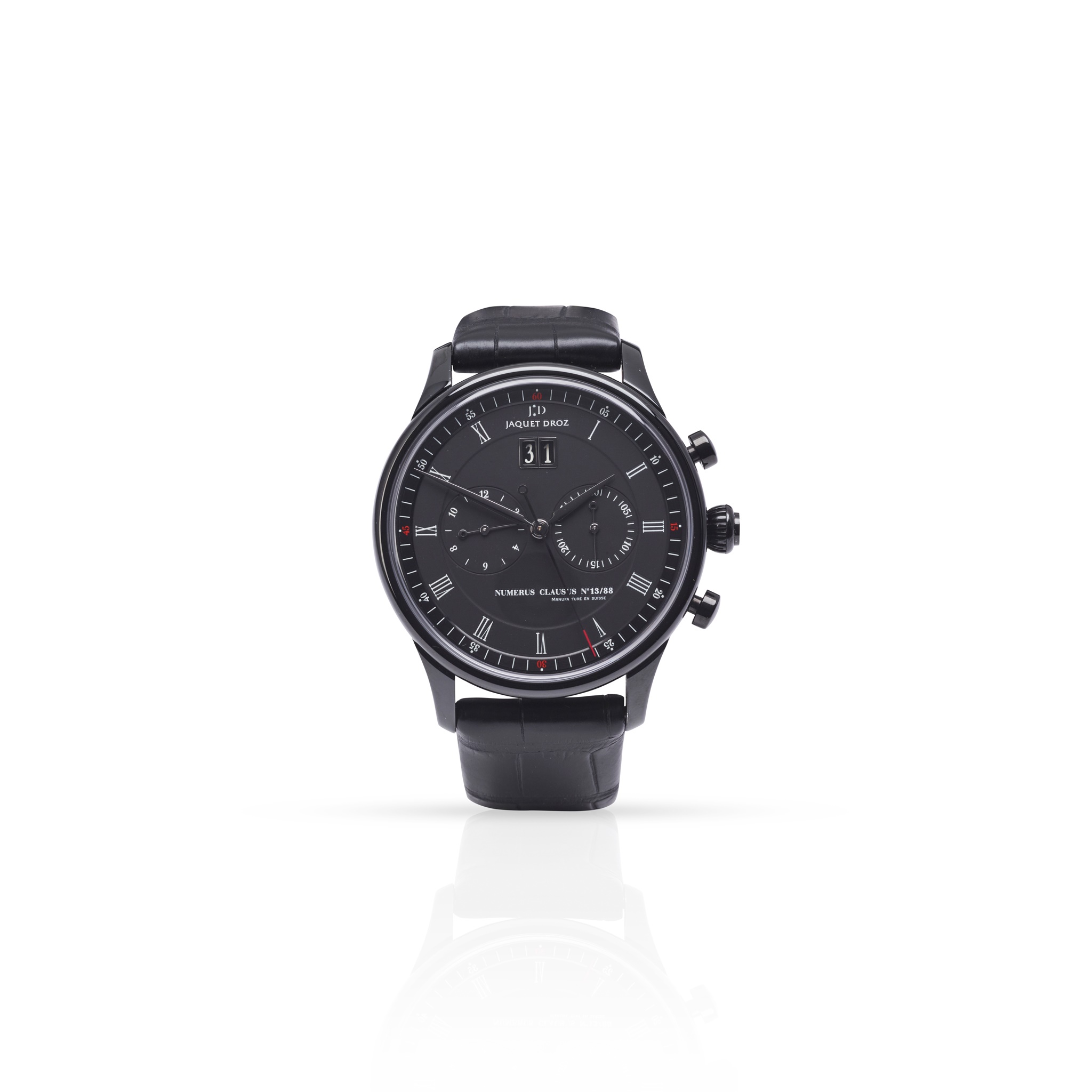 Jaquet Droz: a PVD coated wristwatch