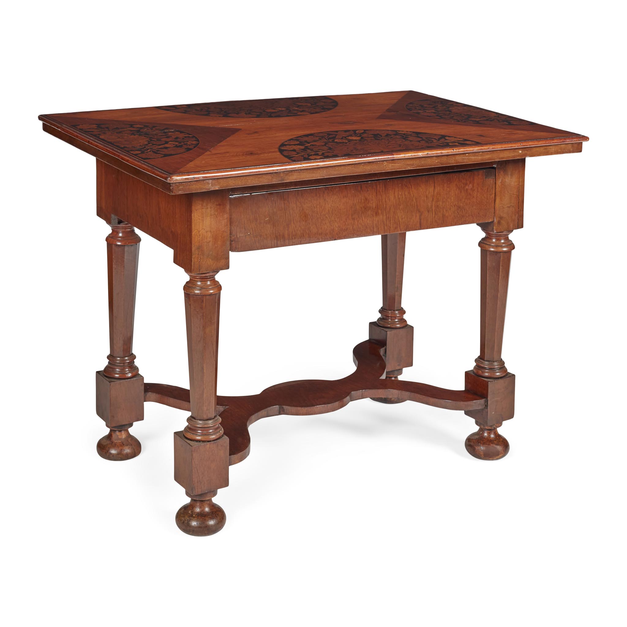 DUTCH WALNUT AND MARQUETRY SIDE TABLE