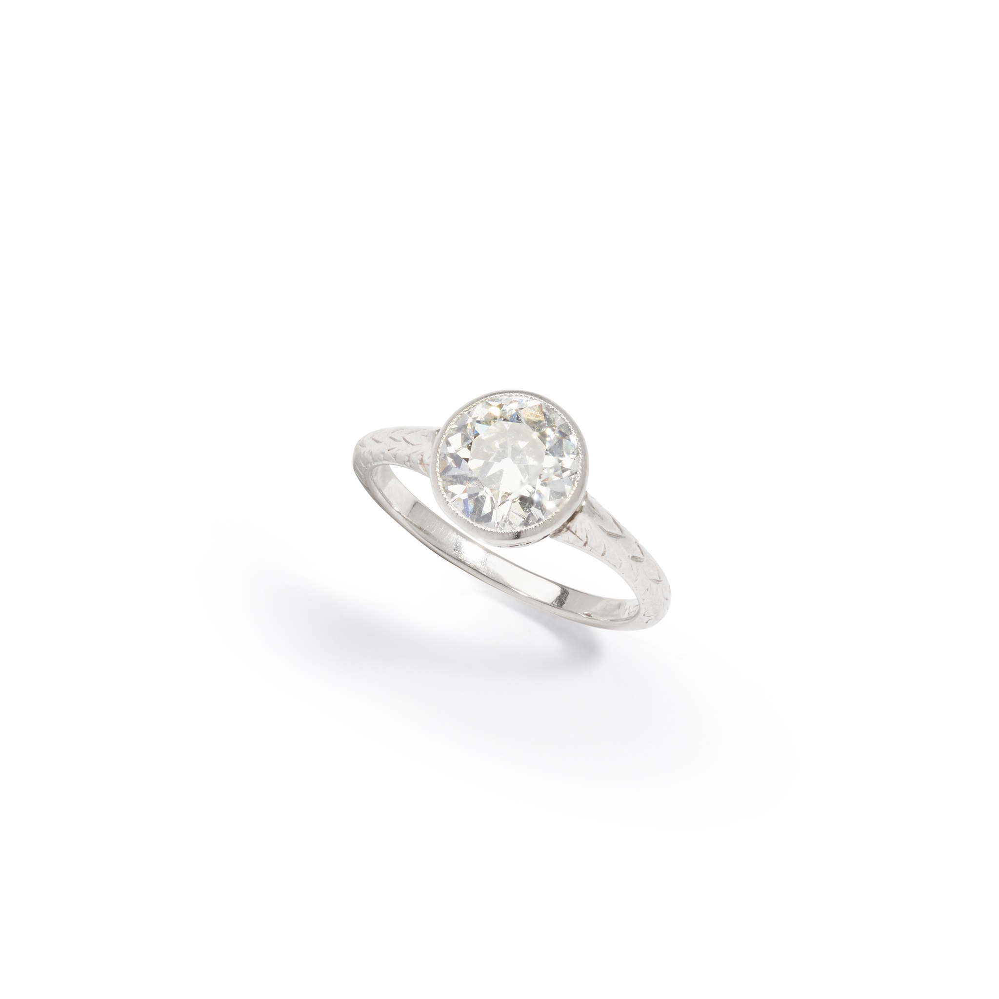 A diamond single-stone ring
