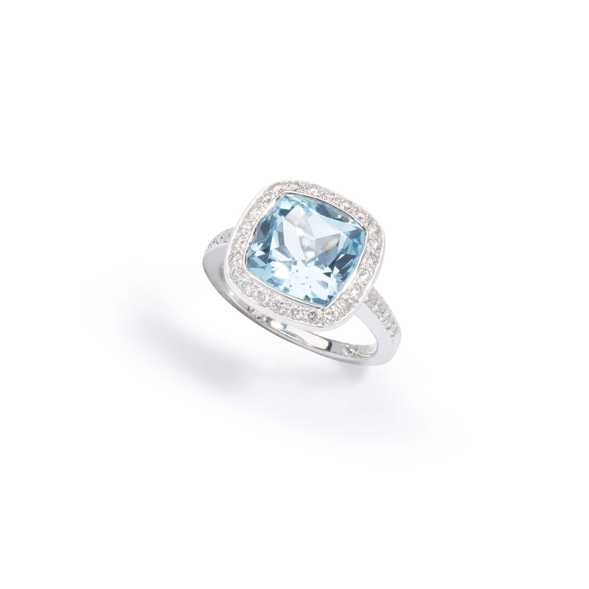 Boodles: A blue topaz and diamond ring