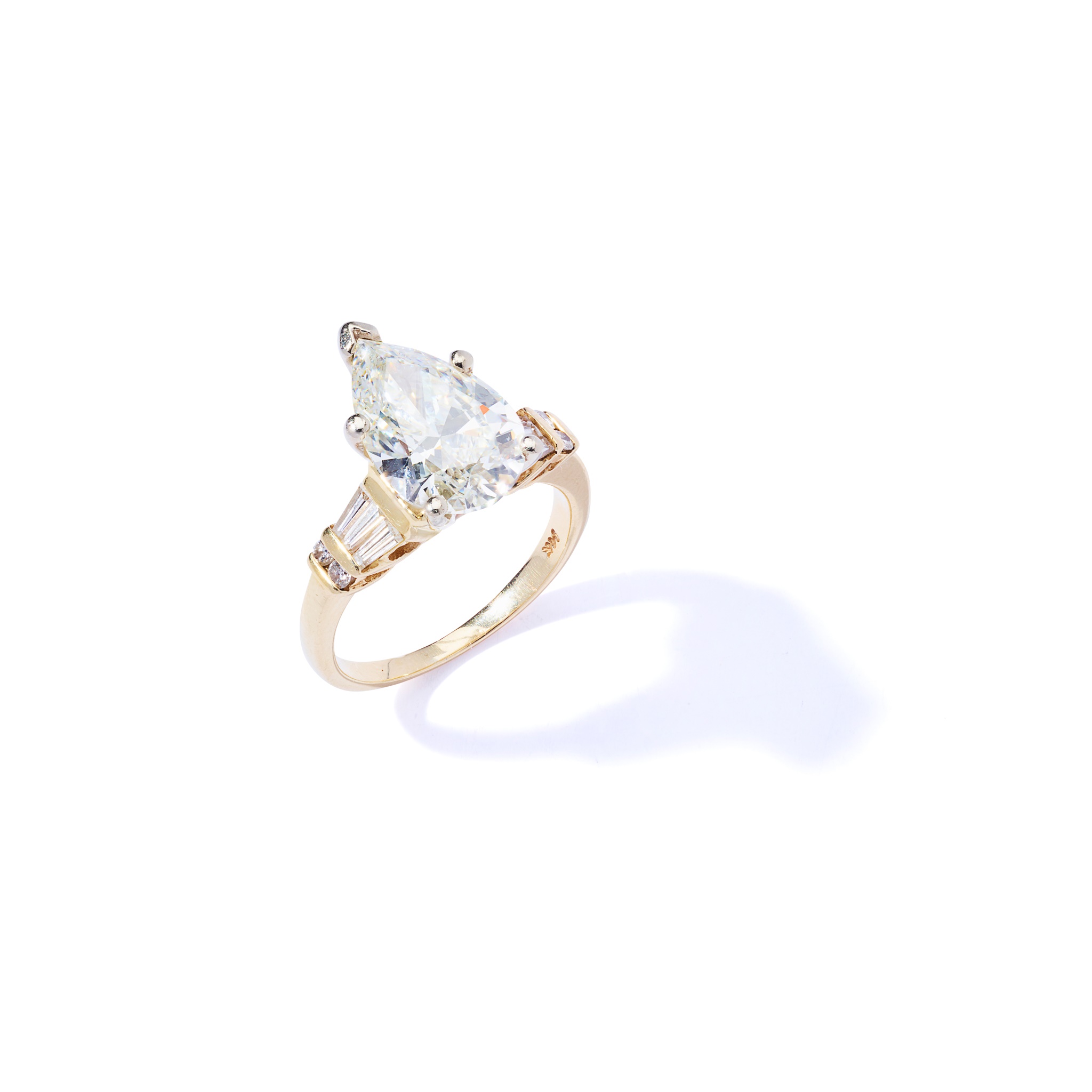 A diamond single-stone ring
