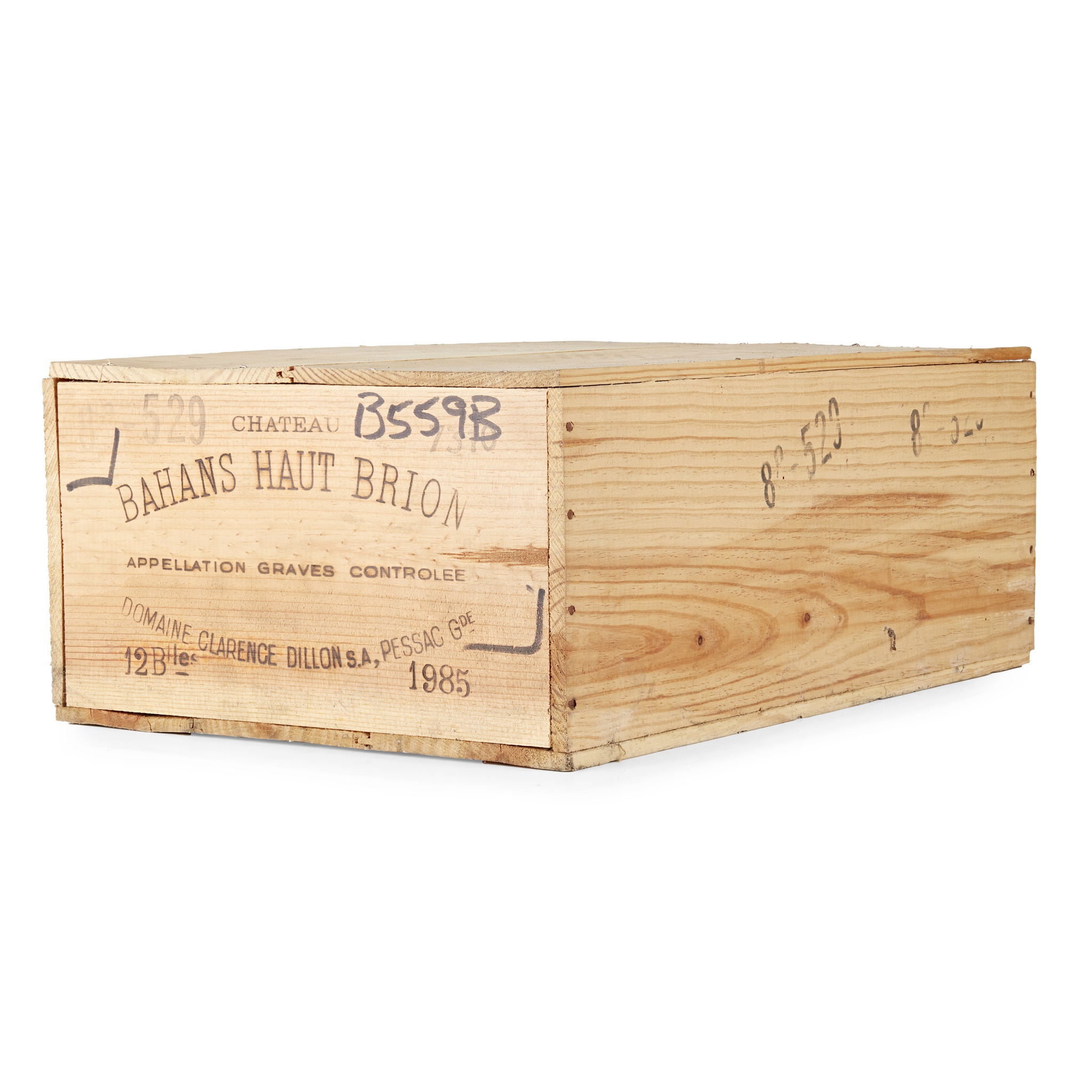 A case of twelve bottles of Bordeaux wine