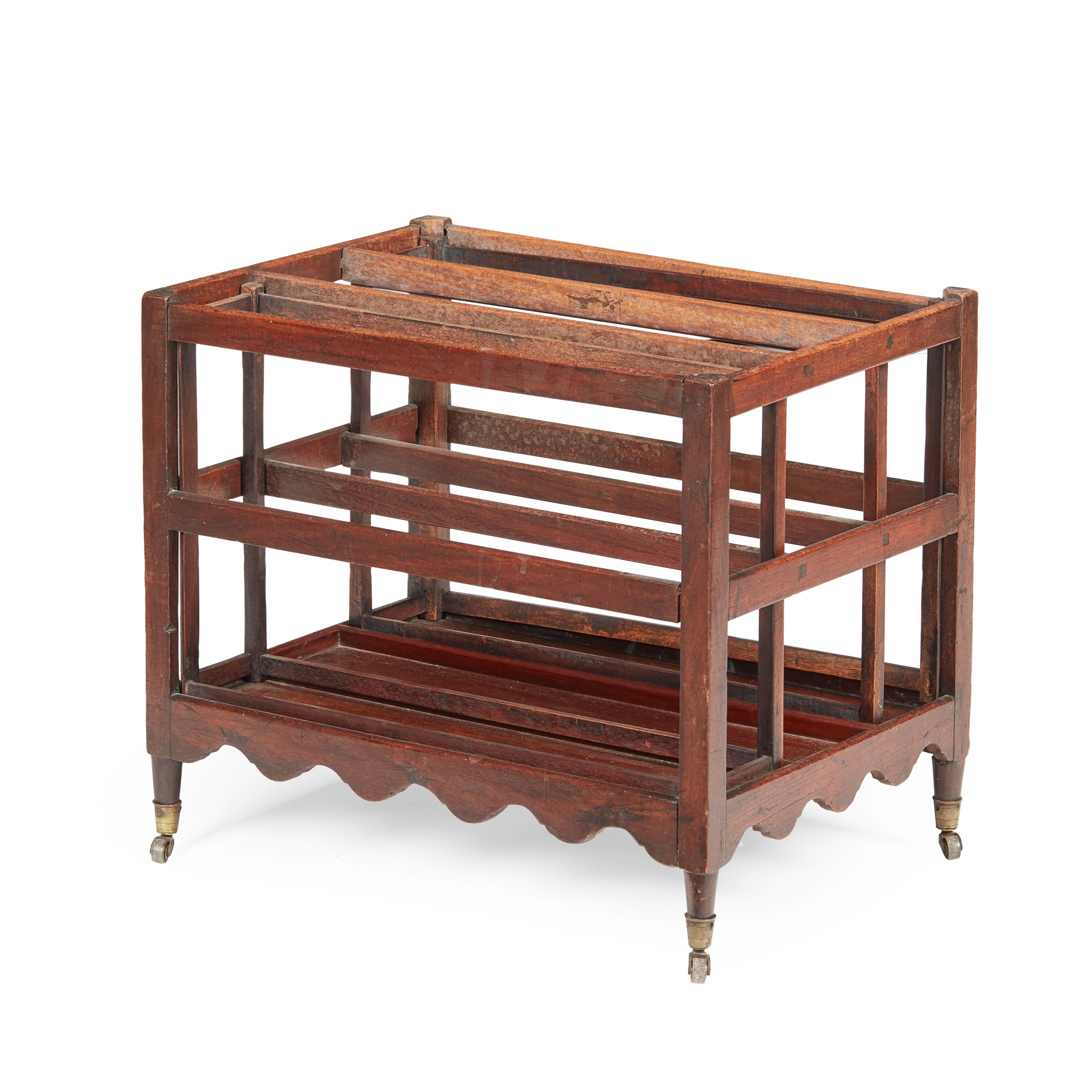 LATE GEORGE III MAHOGANY CANTERBURY