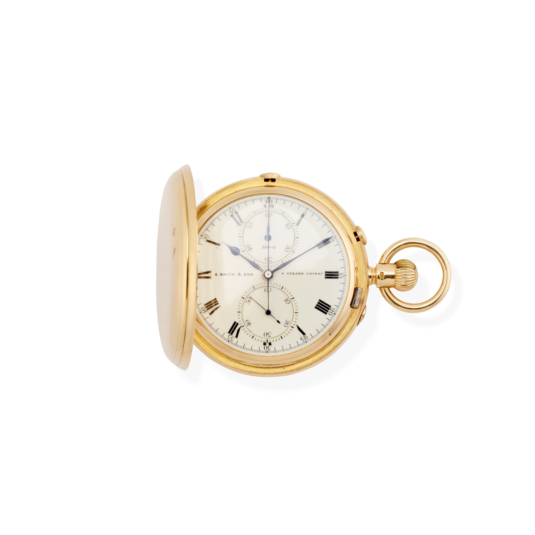 S. Smith & Son: an 18ct gold pocket watch