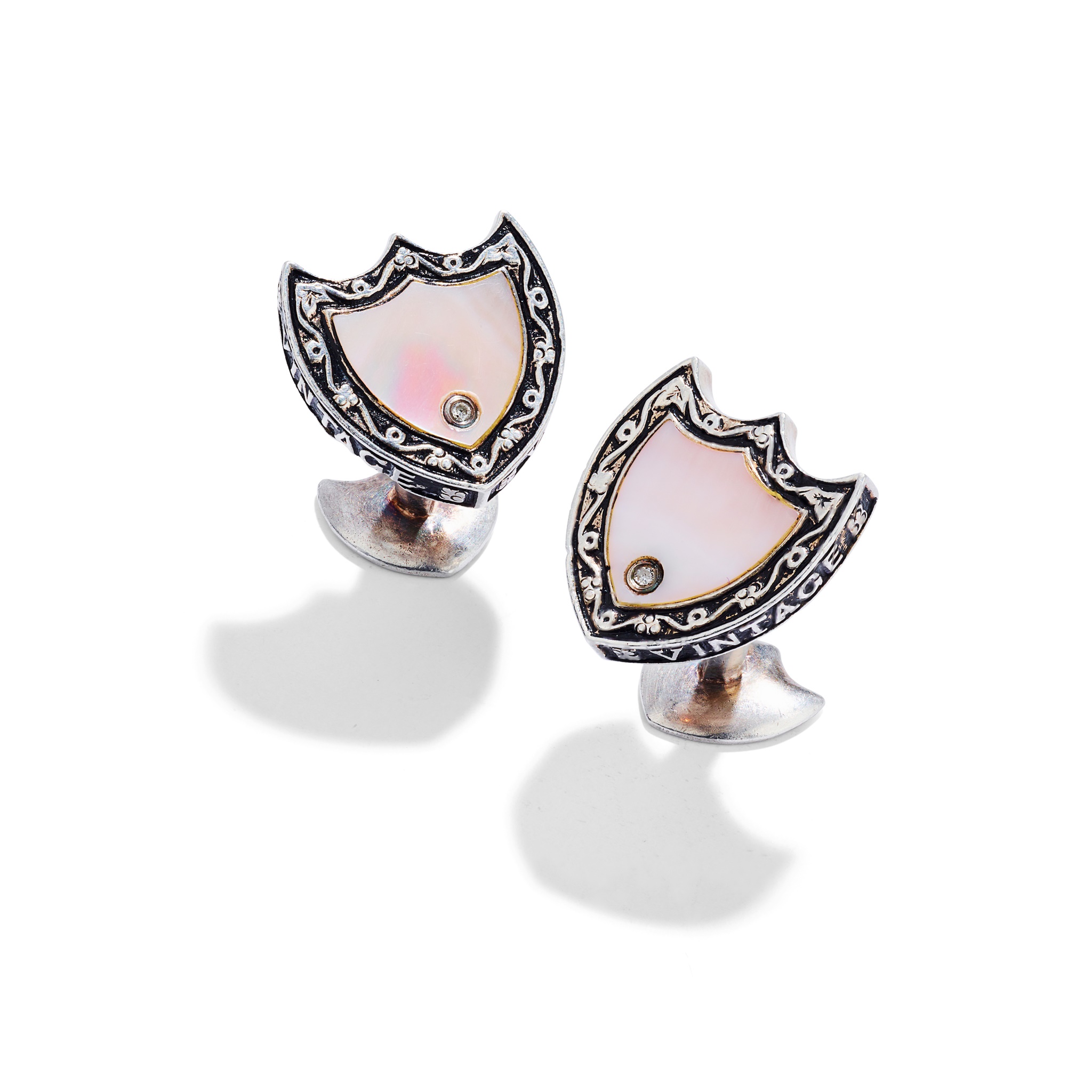 Stephen Webster: A pair of limited edition gem-set silver cufflinks