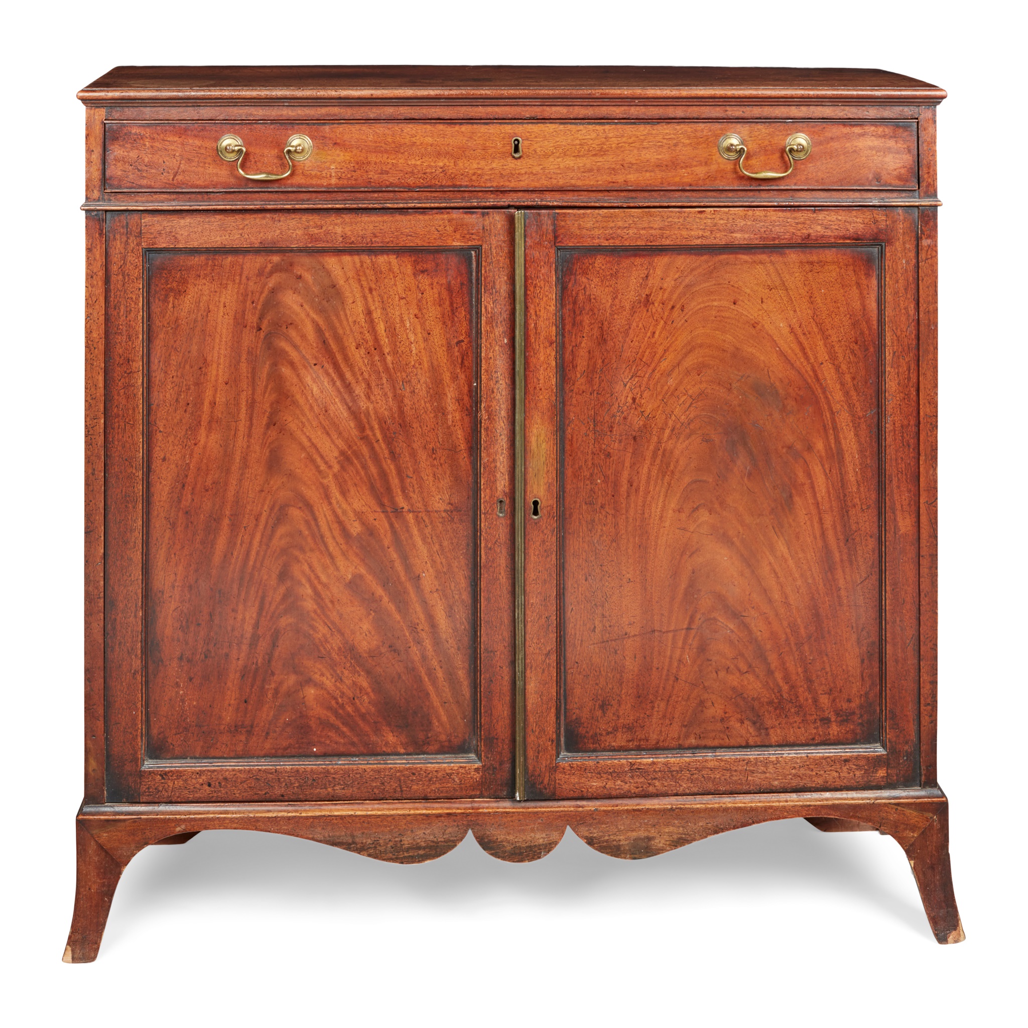 GEORGE III MAHOGANY SMALL SIDE CABINET