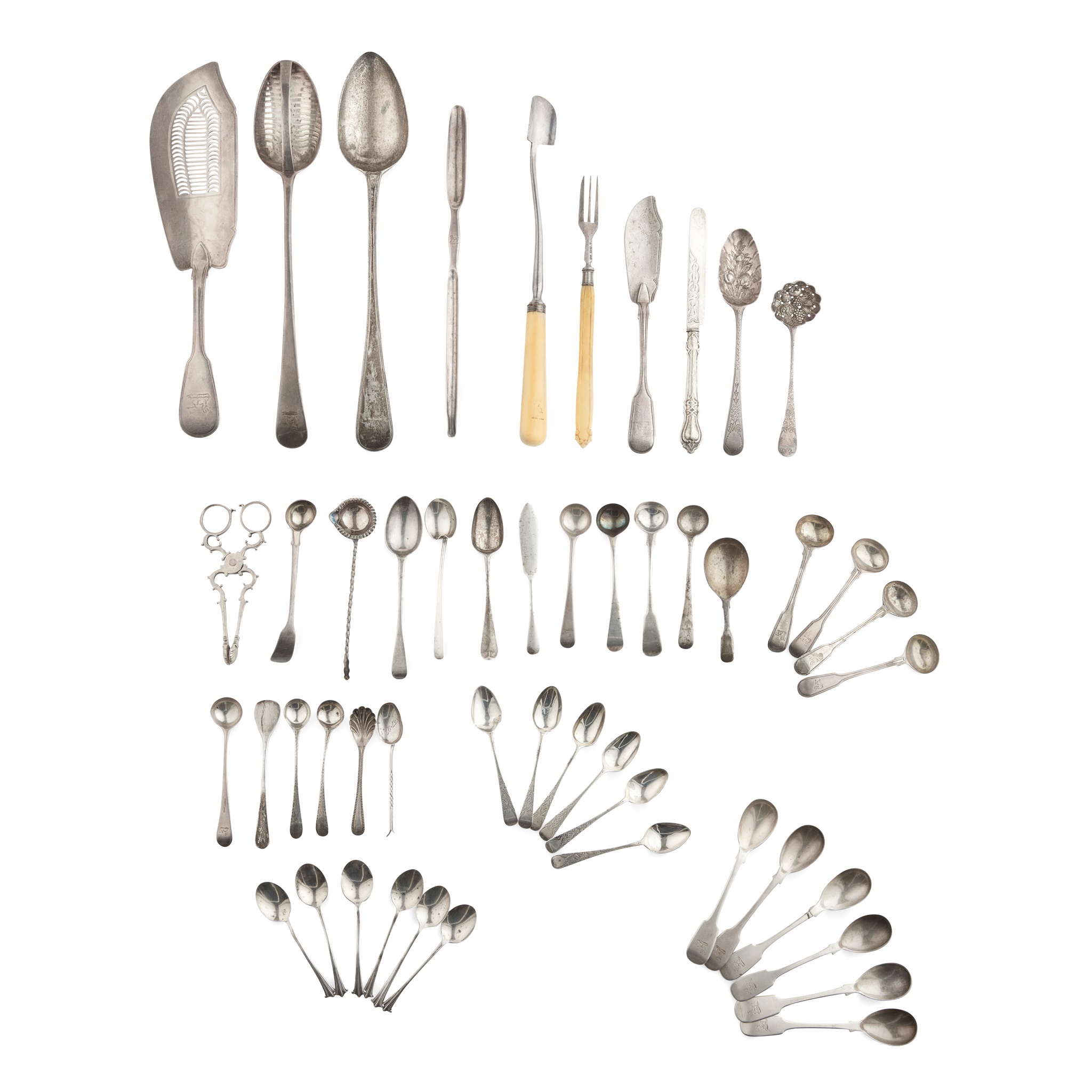 A collection of George III flatware