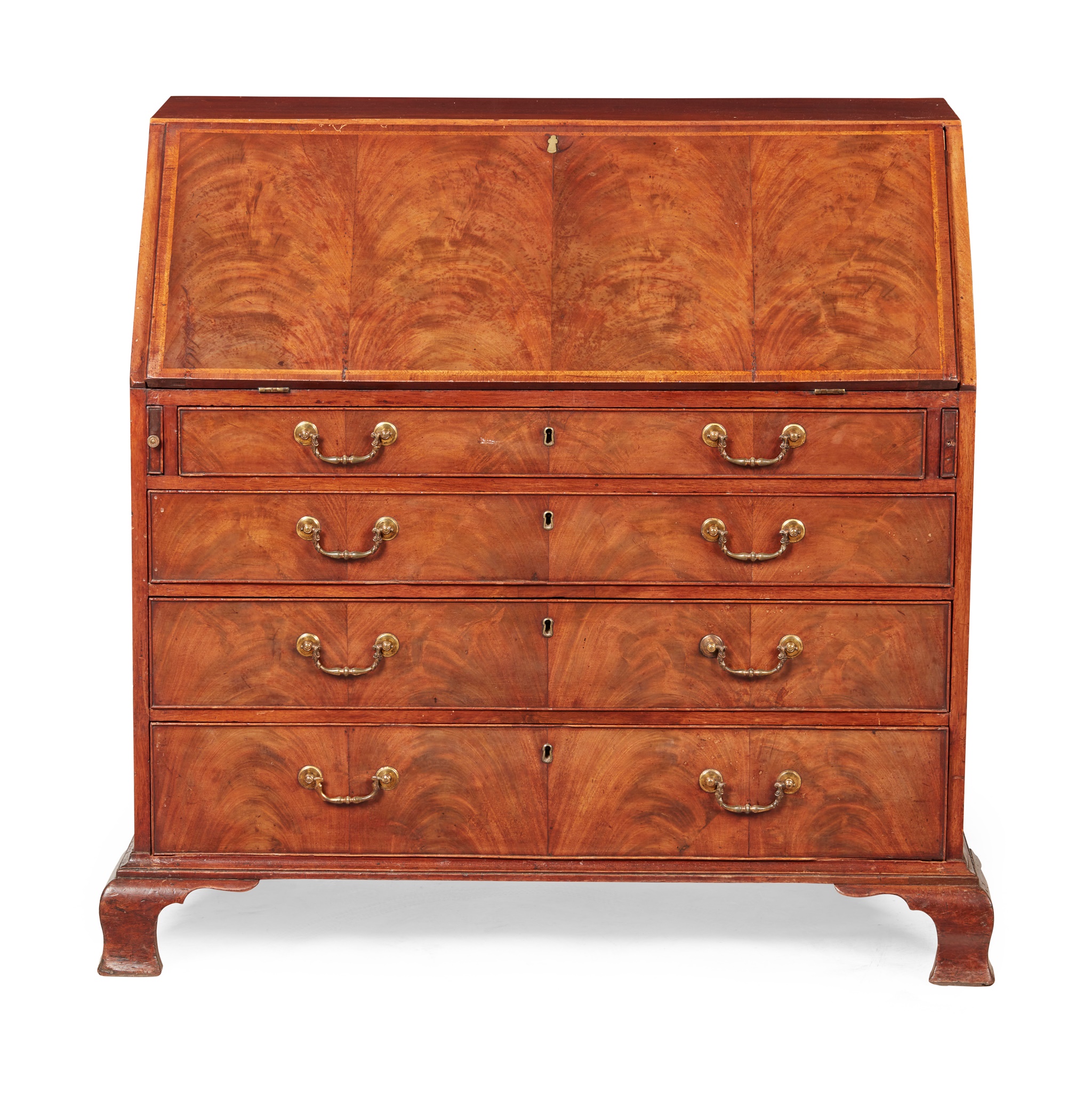 GEORGE III MAHOGANY BUREAU