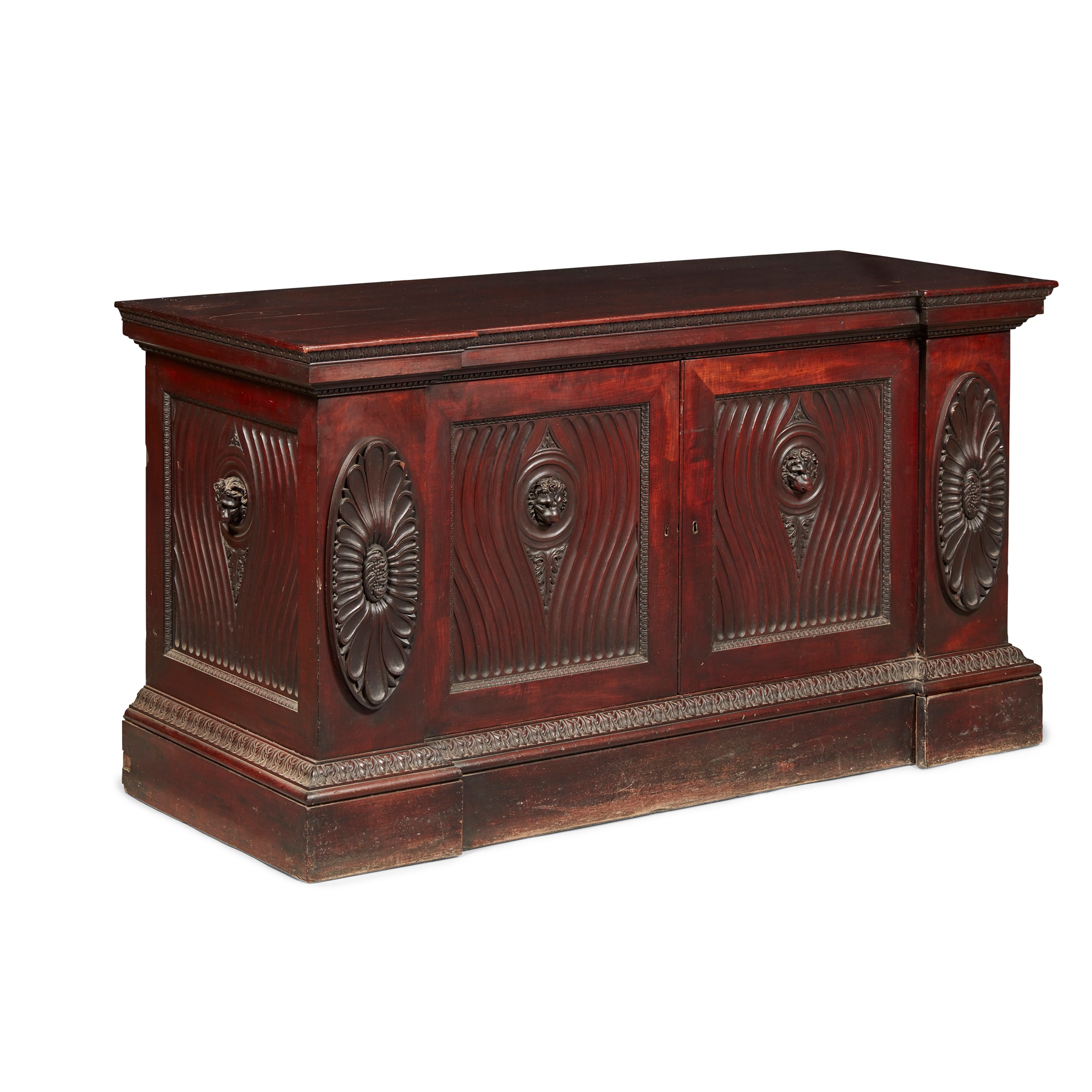 GEORGE III MAHOGANY SIDE CABINET