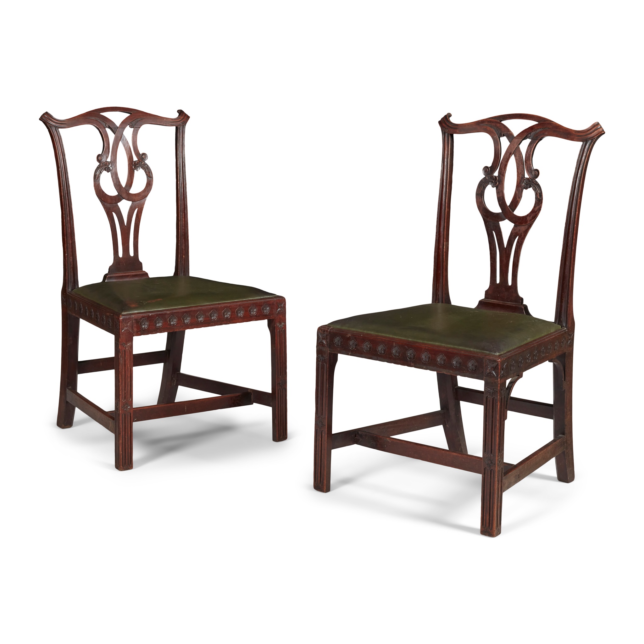 PAIR OF GEORGE III MAHOGANY SIDE CHAIRS