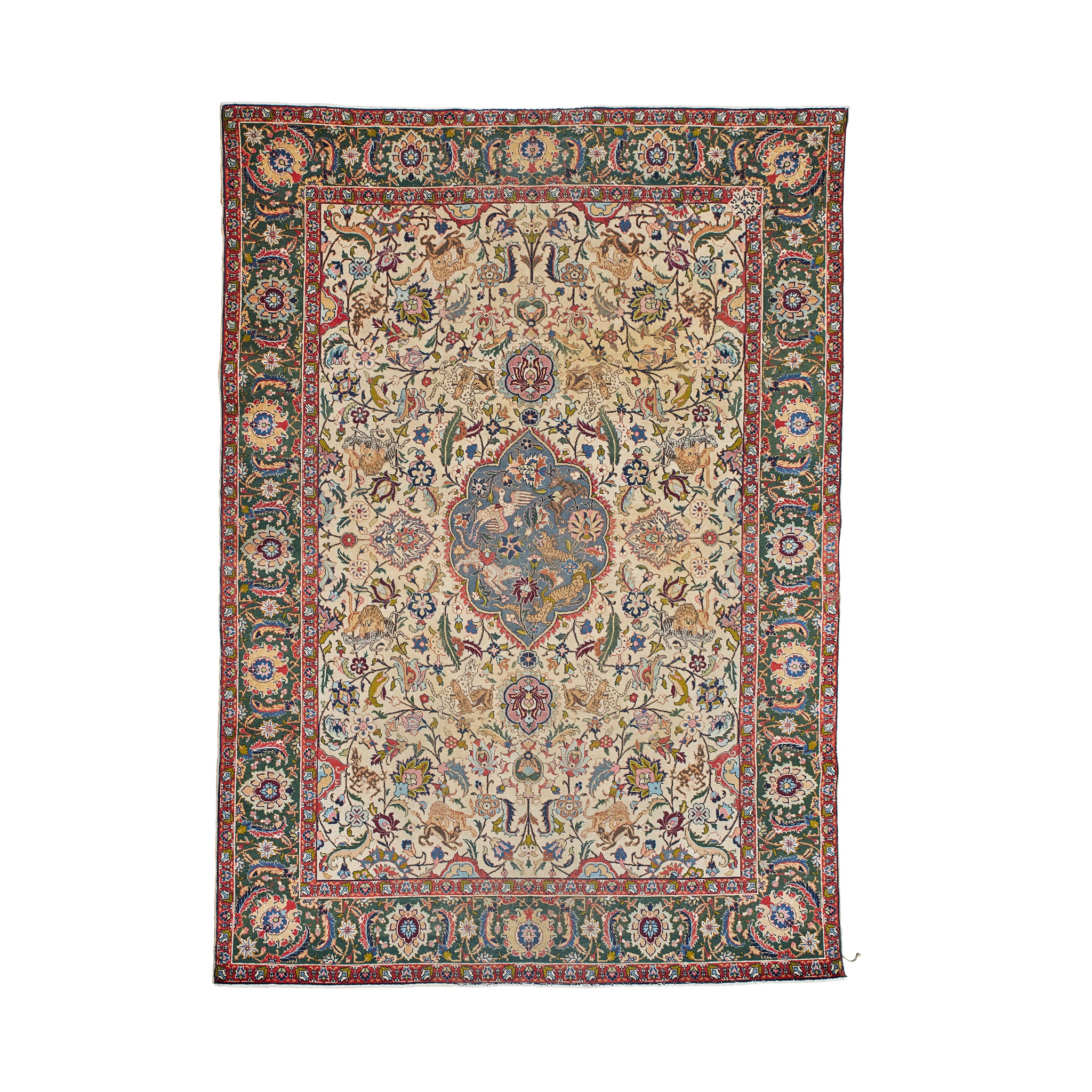 TABRIZ BENLIAN 'HUNTING' CARPET
