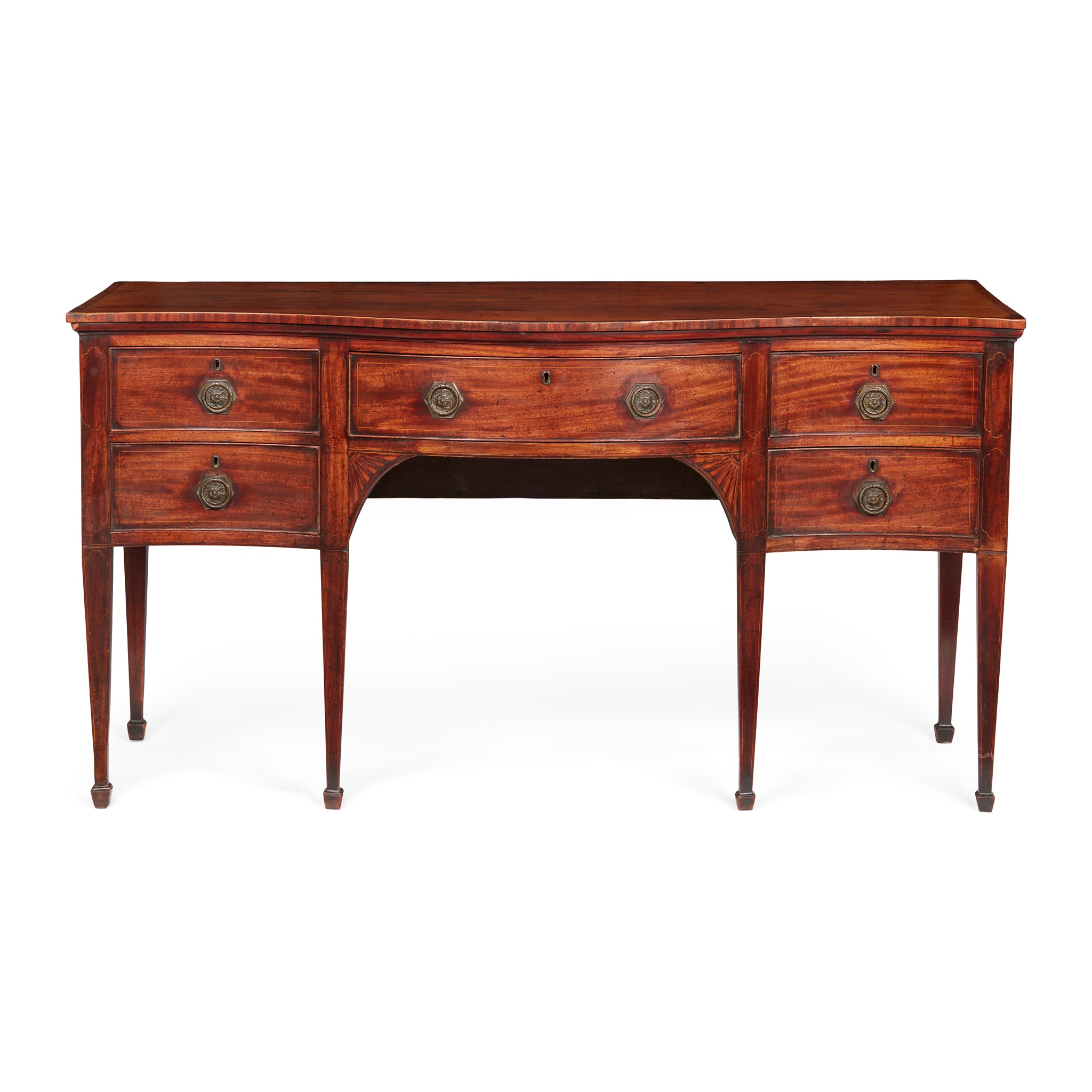 GEORGE III MAHOGANY AND INLAID SIDBOARD