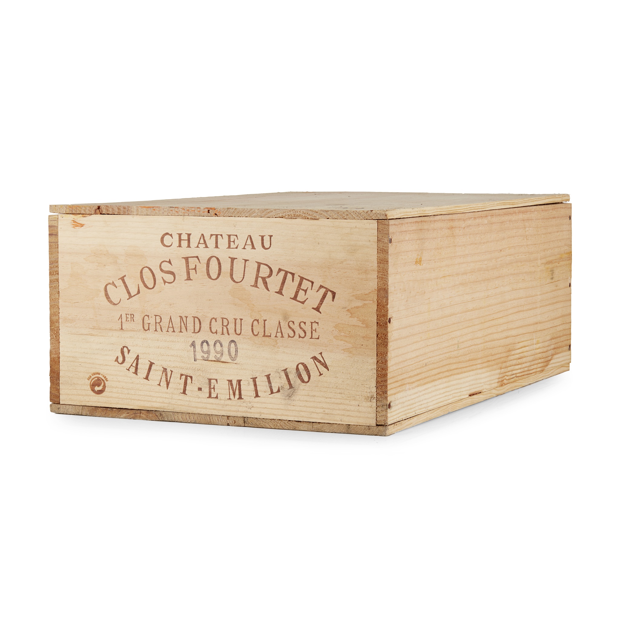 A case of twelve bottles of Bordeaux wine